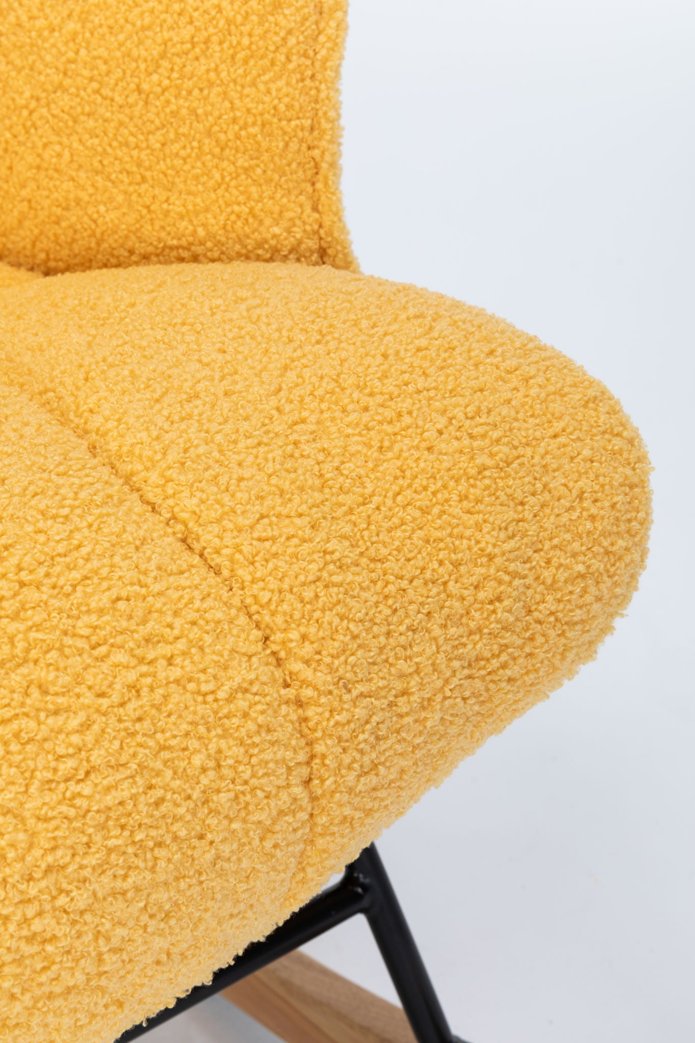 Rocking Chair Nursery, Teddy Upholstered Glider Rocker With High Backrest, Reading Chair Modern Rocking Accent Chairs Glider Recliner For Living Room - Yellow - Best Buy Furniture