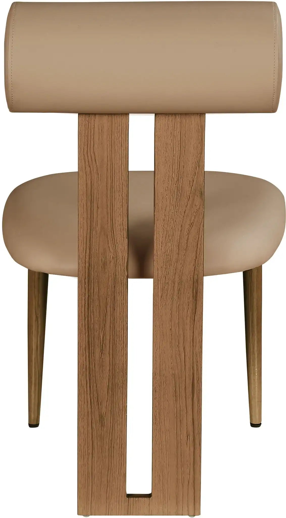 Dario - Faux Leather Dining Chair With Brown Frame (Set of 2)