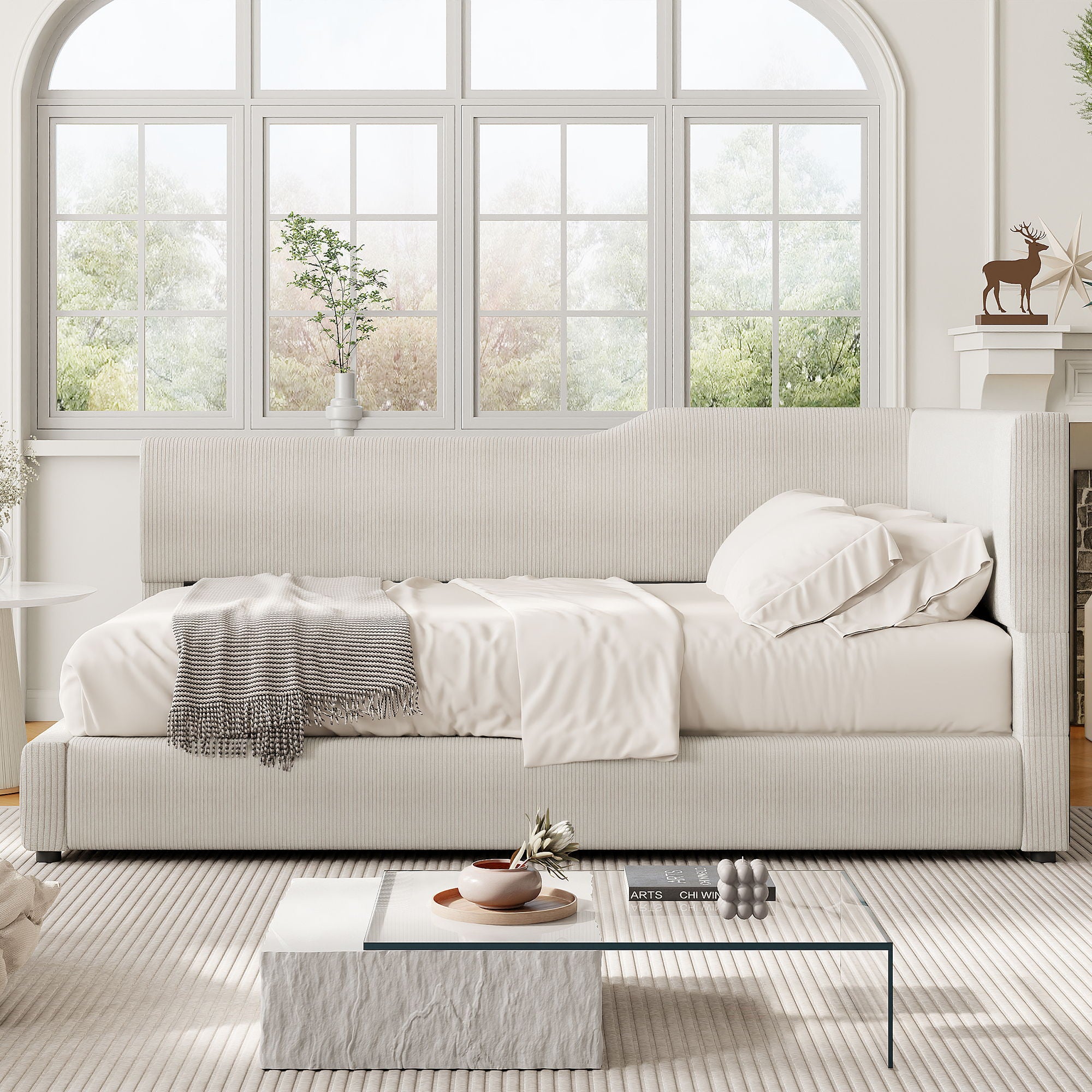 L Shaped Upholstered Daybed
