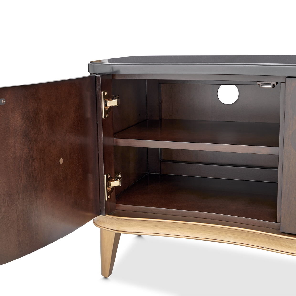 Camellia Field - Media Cabinet - Dark Brown