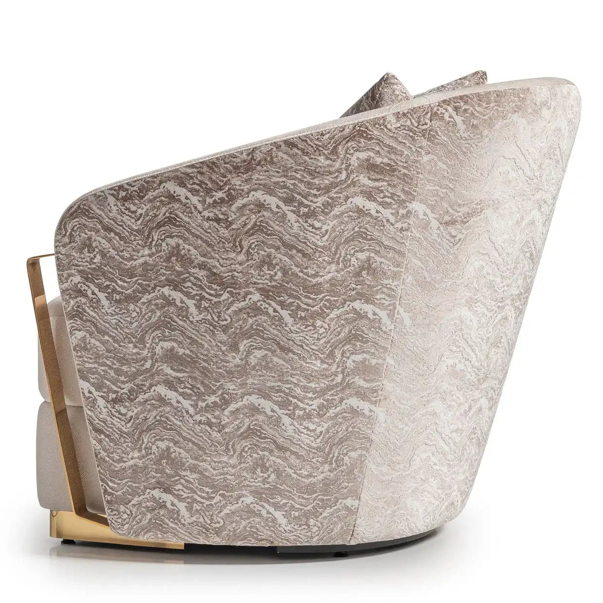 Carmela - Accent Chair - Almond / Gold