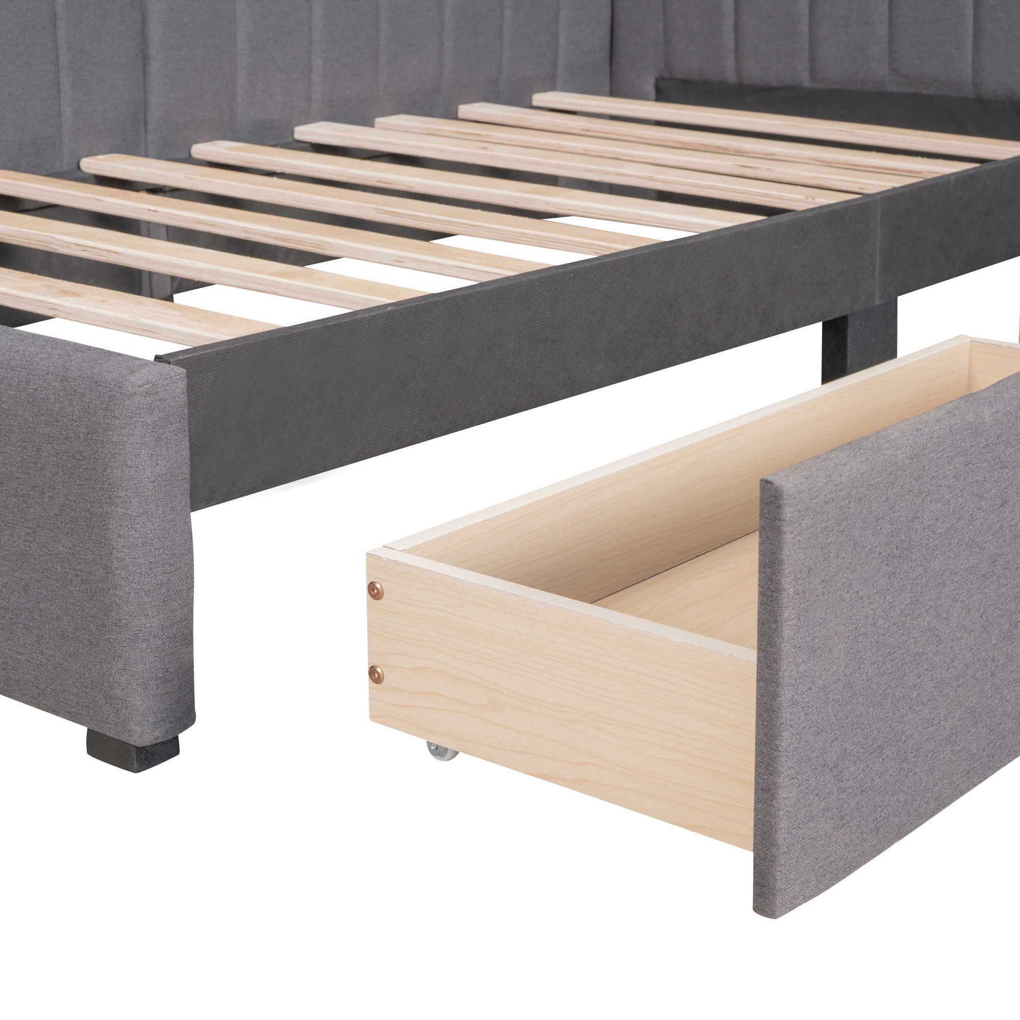 Upholstered Daybed, Sofa Bed Frame, No Box Spring Needed