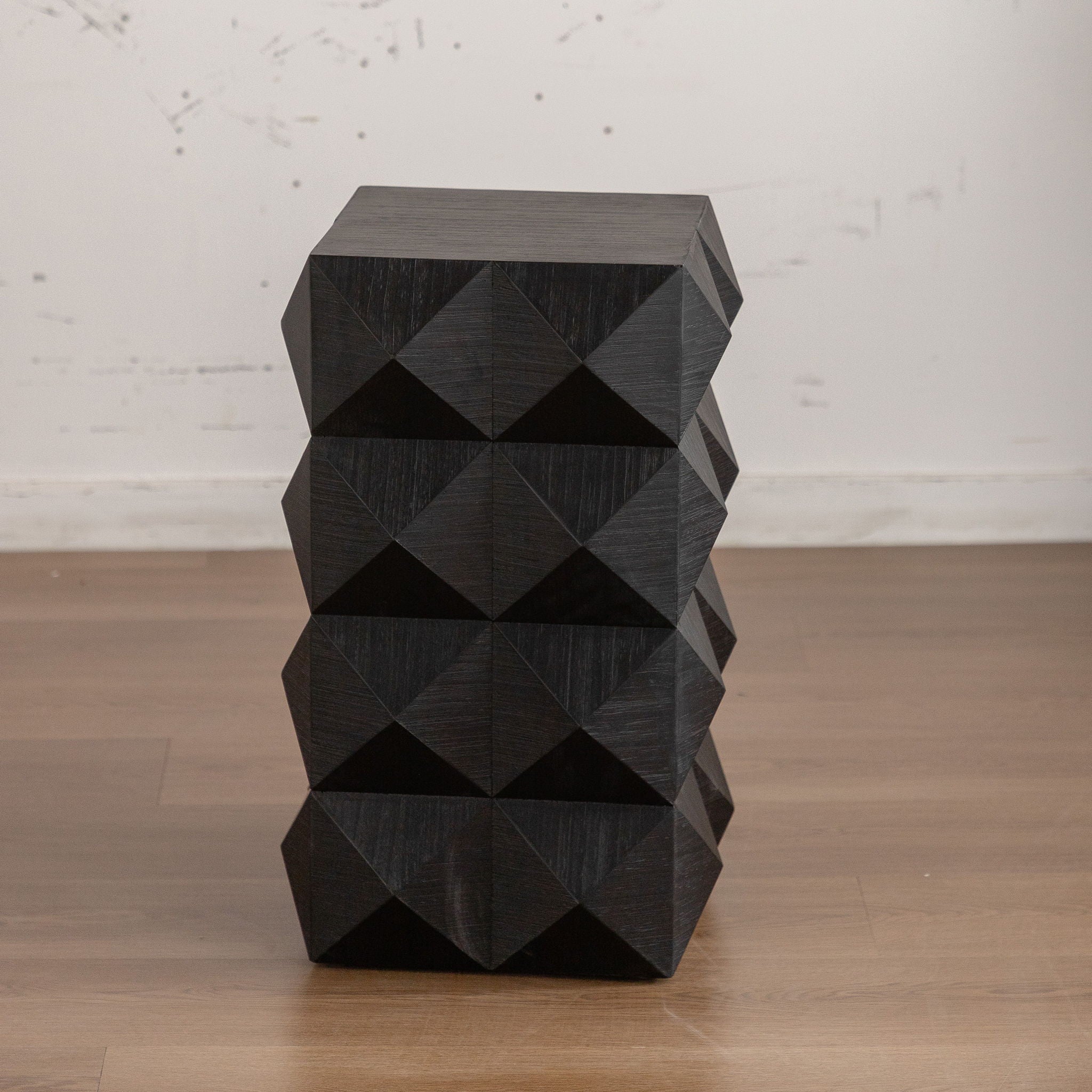 Side Table With 3D Embossed Pattern Design