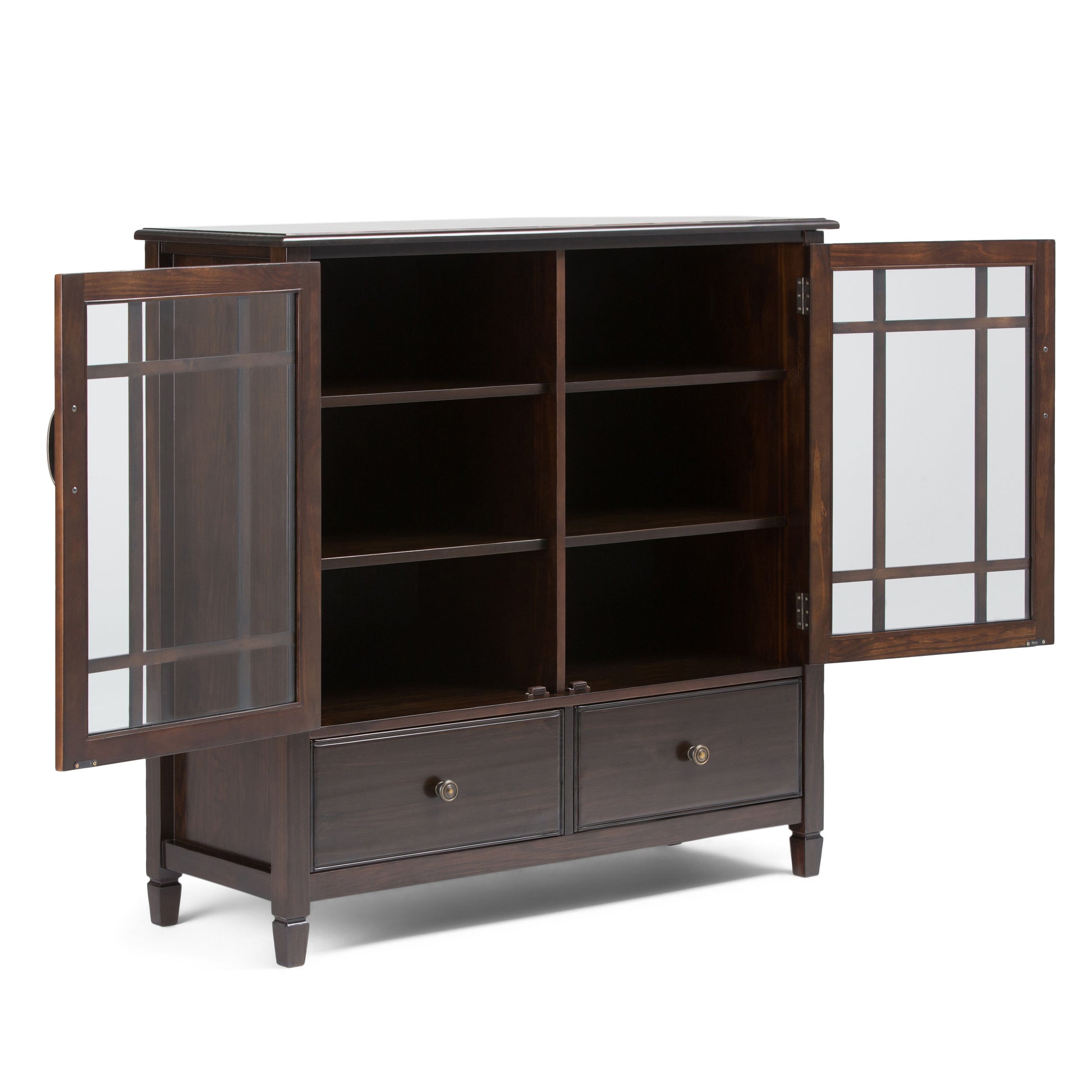 Connaught - Tall Storage Cabinet - Dark Chestnut Brown - Best Buy Furniture