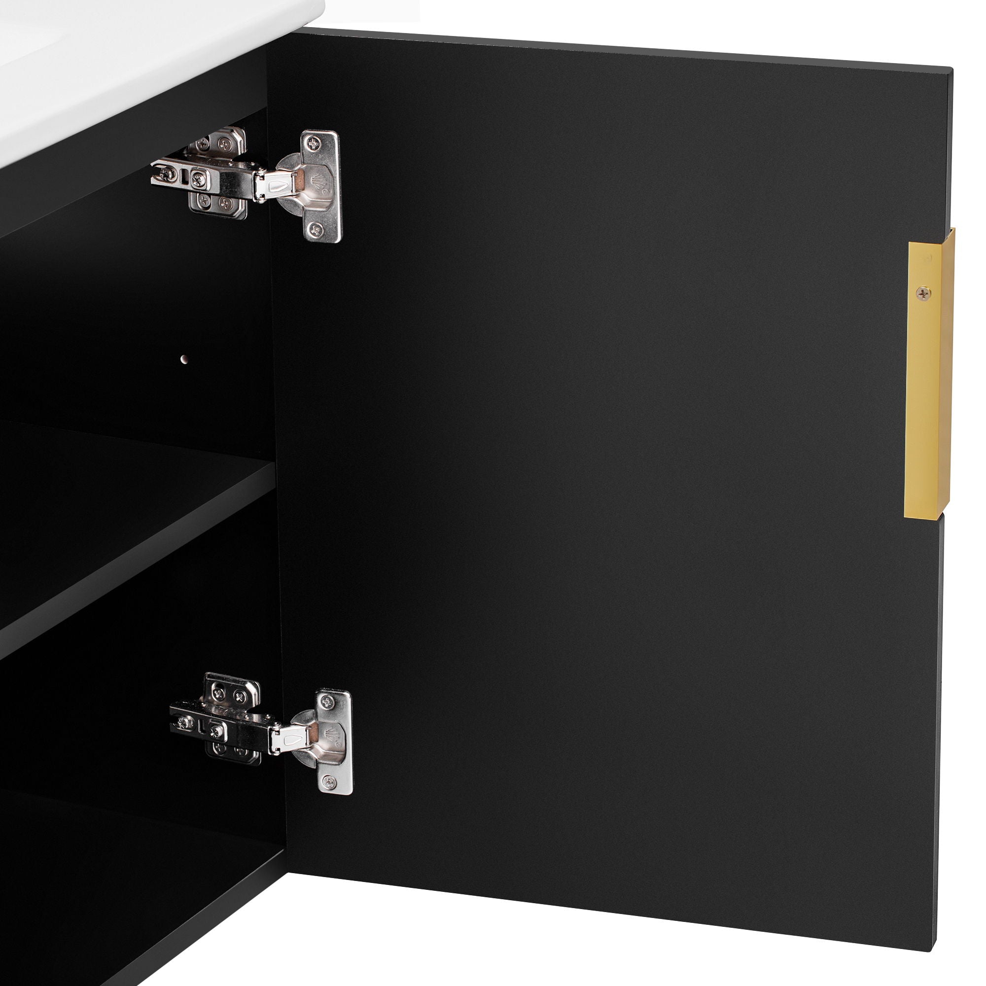 Bathroom Vanity With Sink, Rectangular Storage Cabinet With 2 Soft Closing Doors