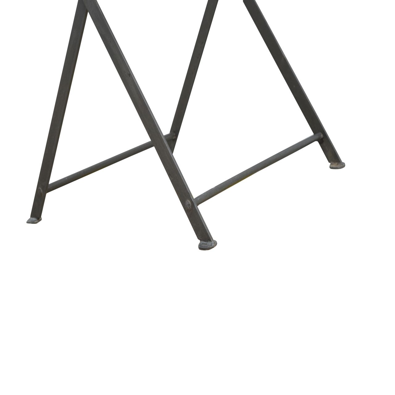 Tray With Cross Iron Base - Brown / Steel Gray