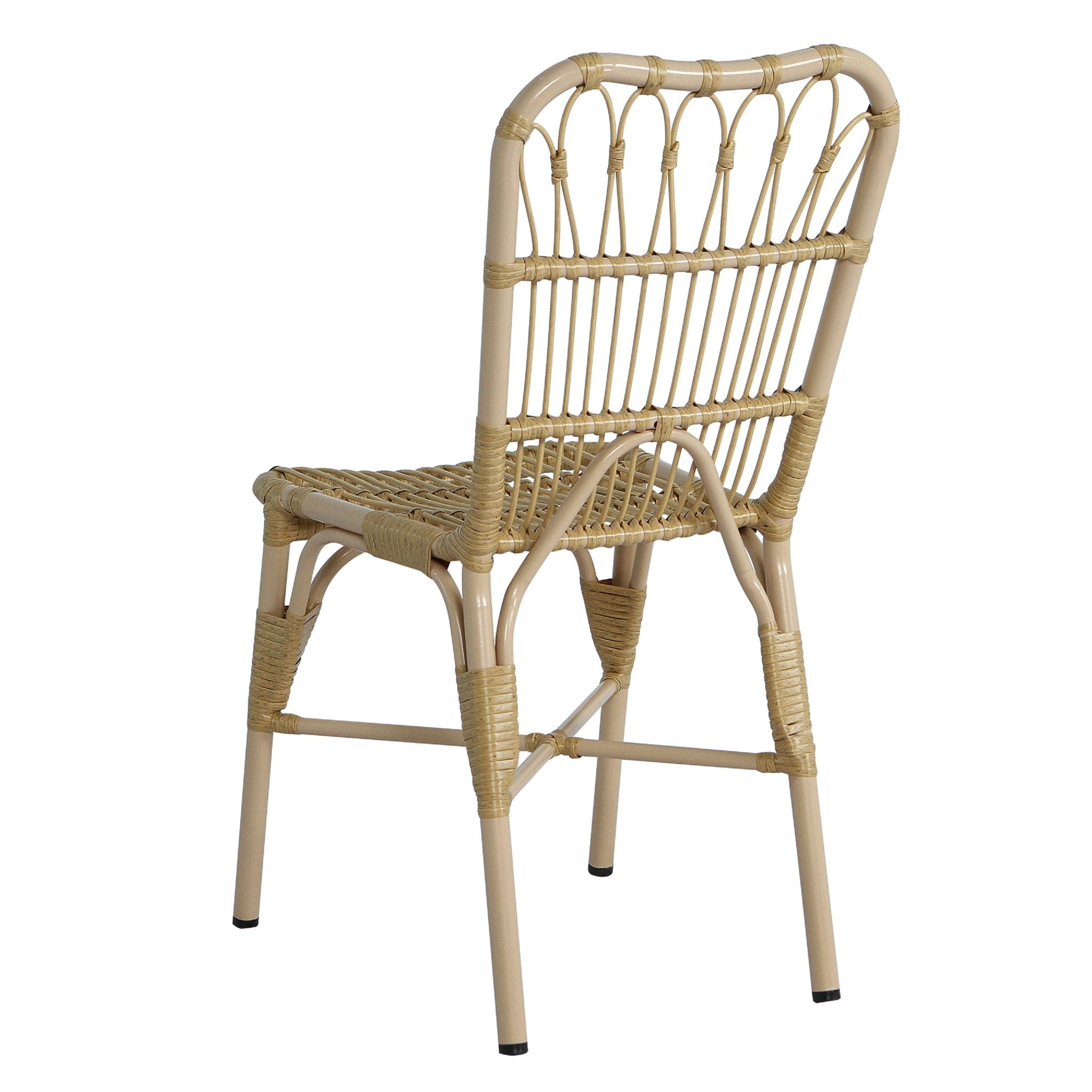 Outdoor Wicker Patio Dining Chairs Set With Durable Frame And Rattan Weave