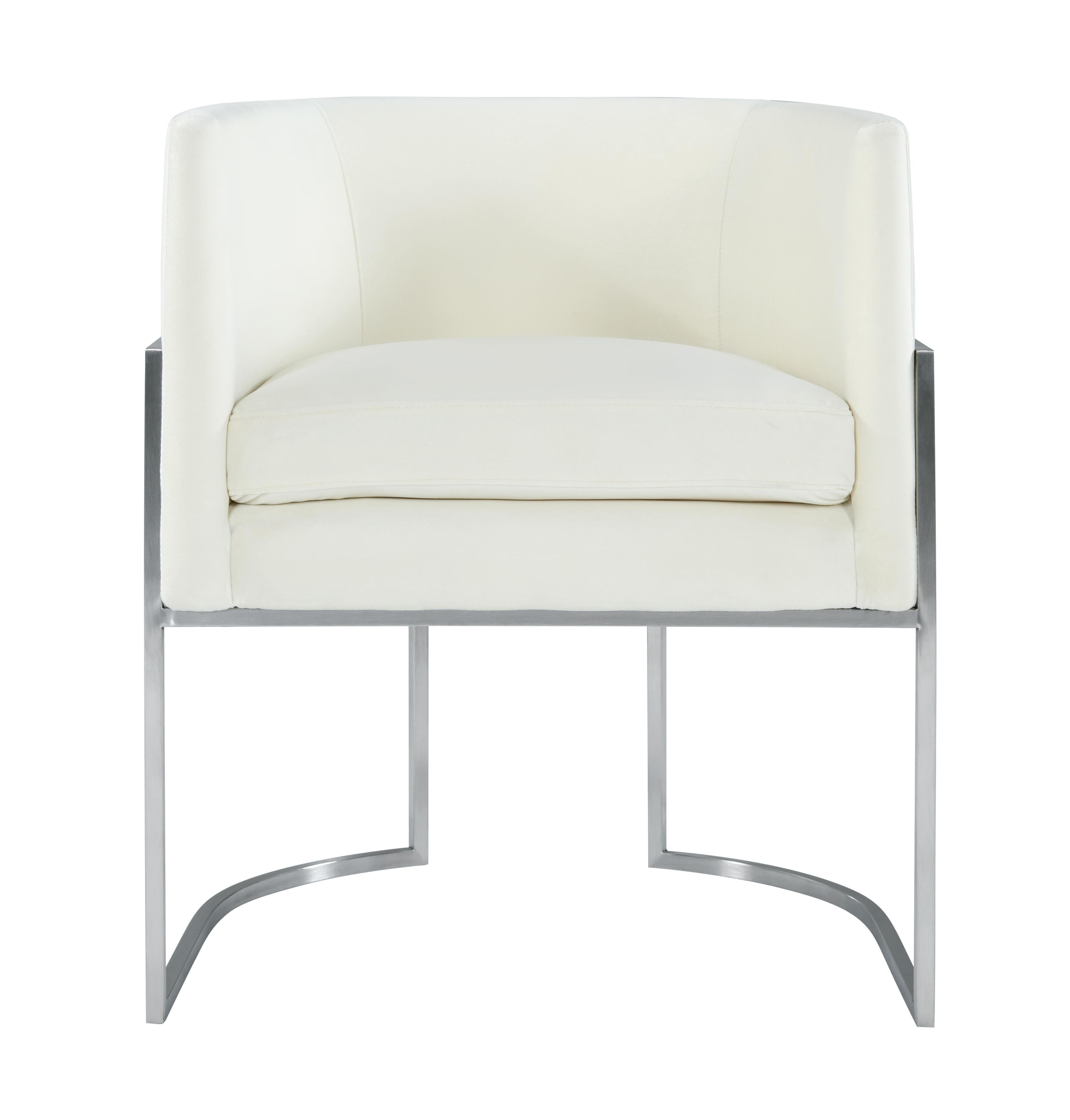 Giselle - Velvet Dining Chair Silver Leg