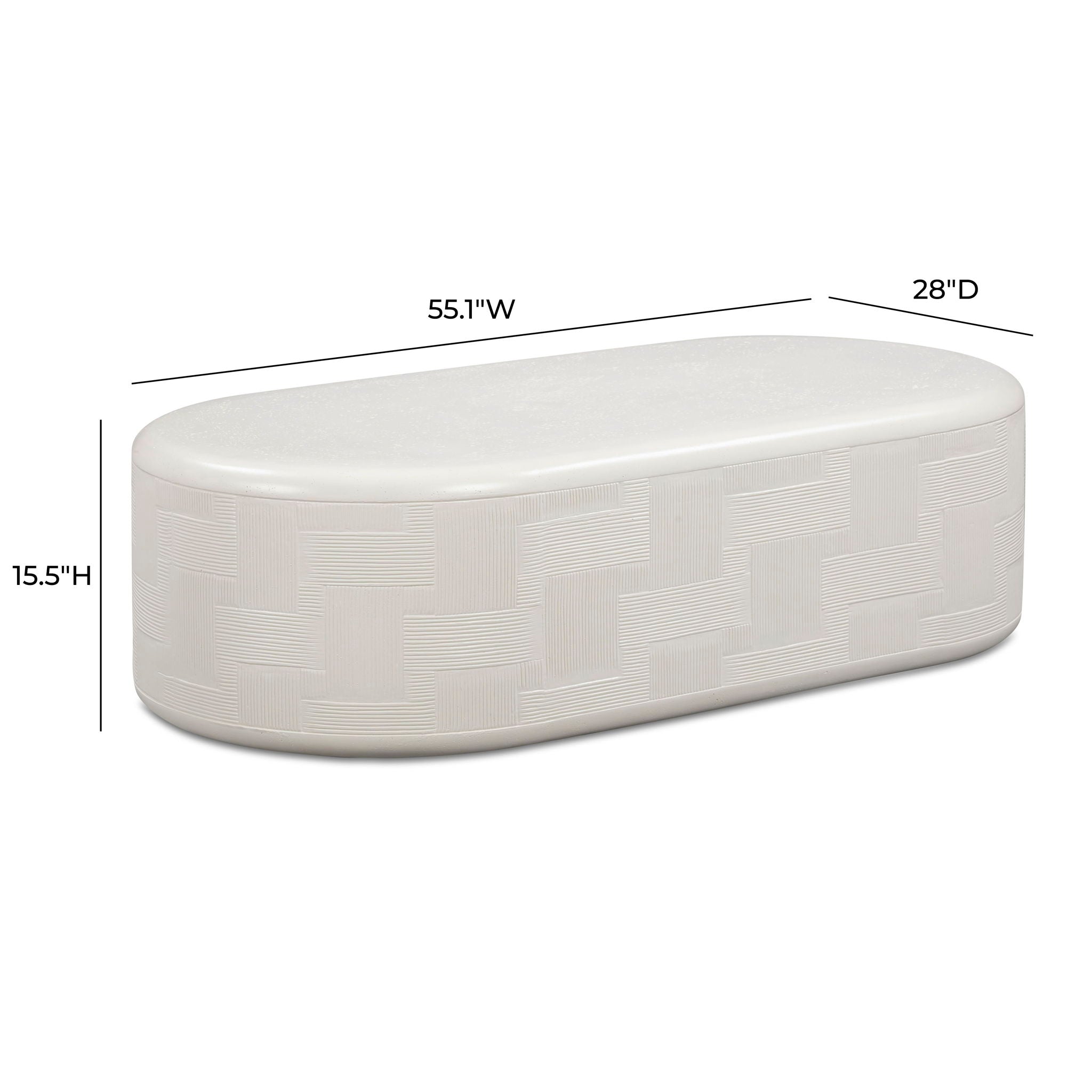 Surraya - Concrete Rounded Coffee Table