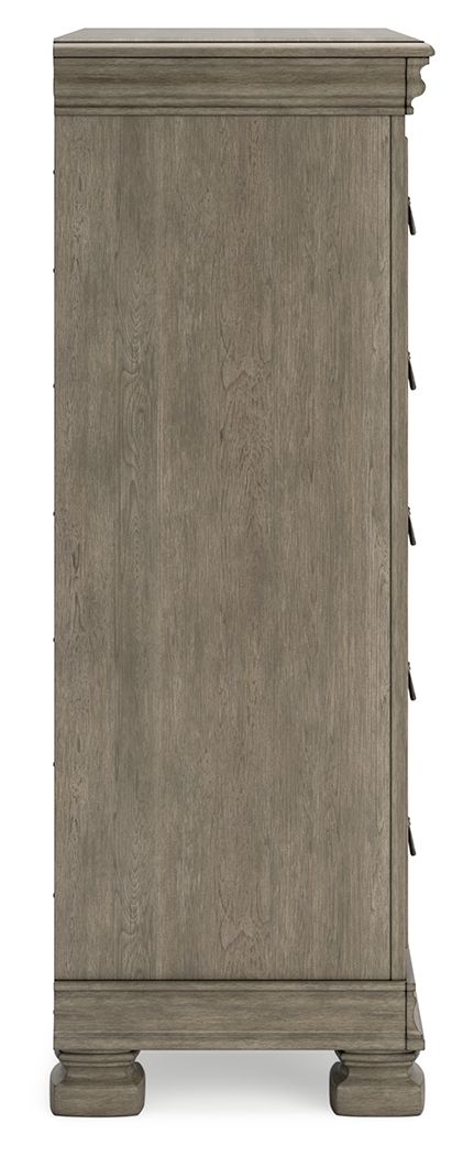 Lexorne - Five Drawer Chest - Gray - Best Buy Furniture