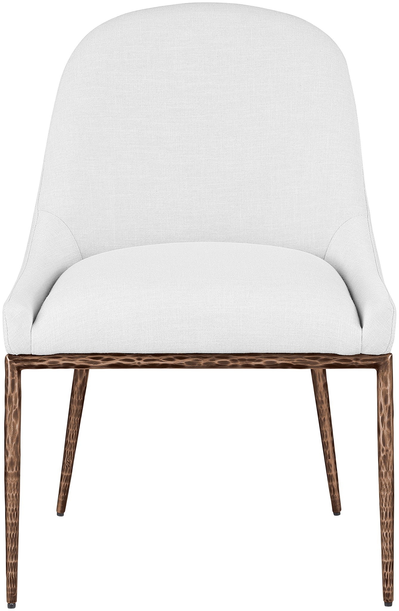 Ferro - Upholstered Dining Side Chair With Brushed Bronze Legs