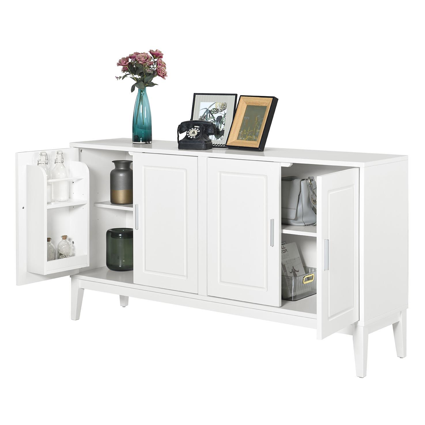 4 Door Sideboard Storage Cabinet With Door Shelf