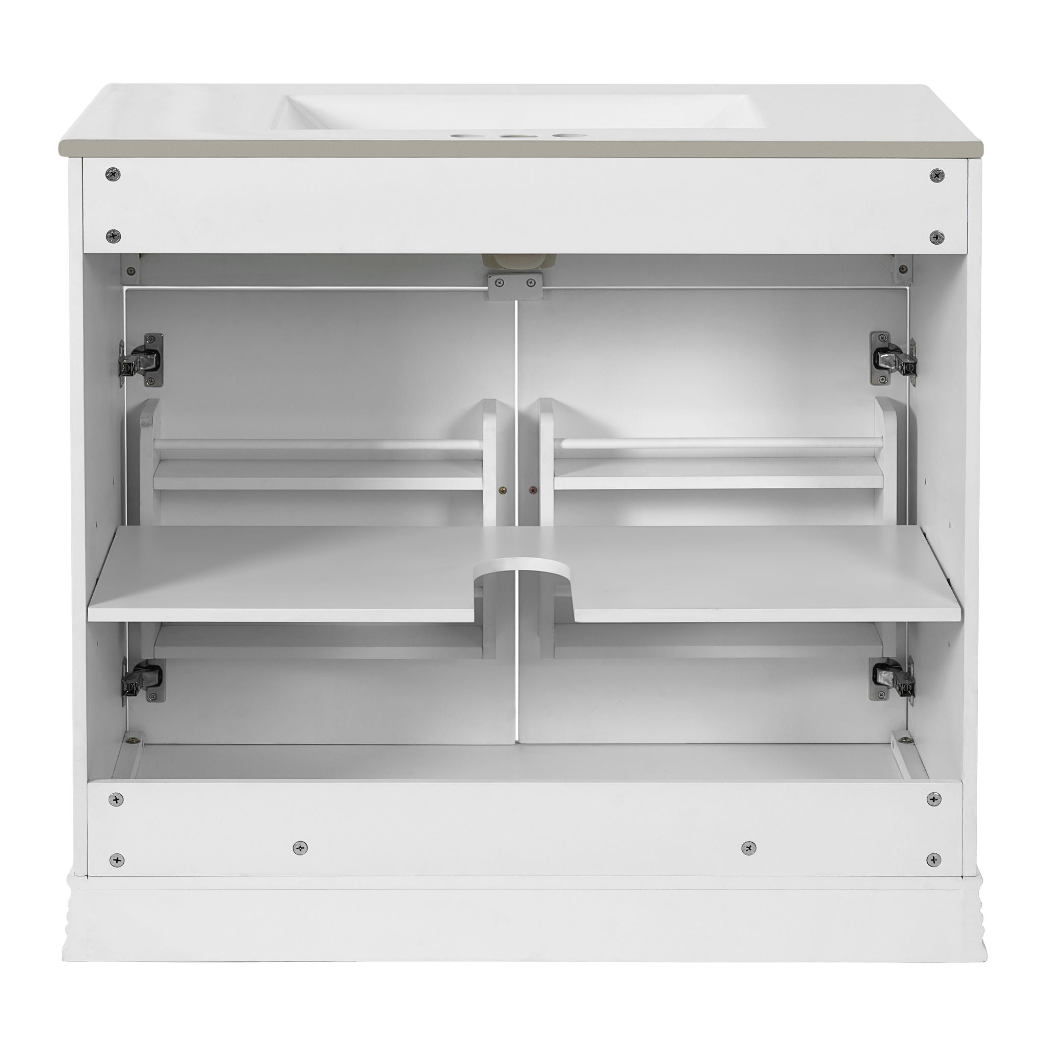 Bathroom Vanity With Sink, Cabinet With 2 Soft Closing Doors