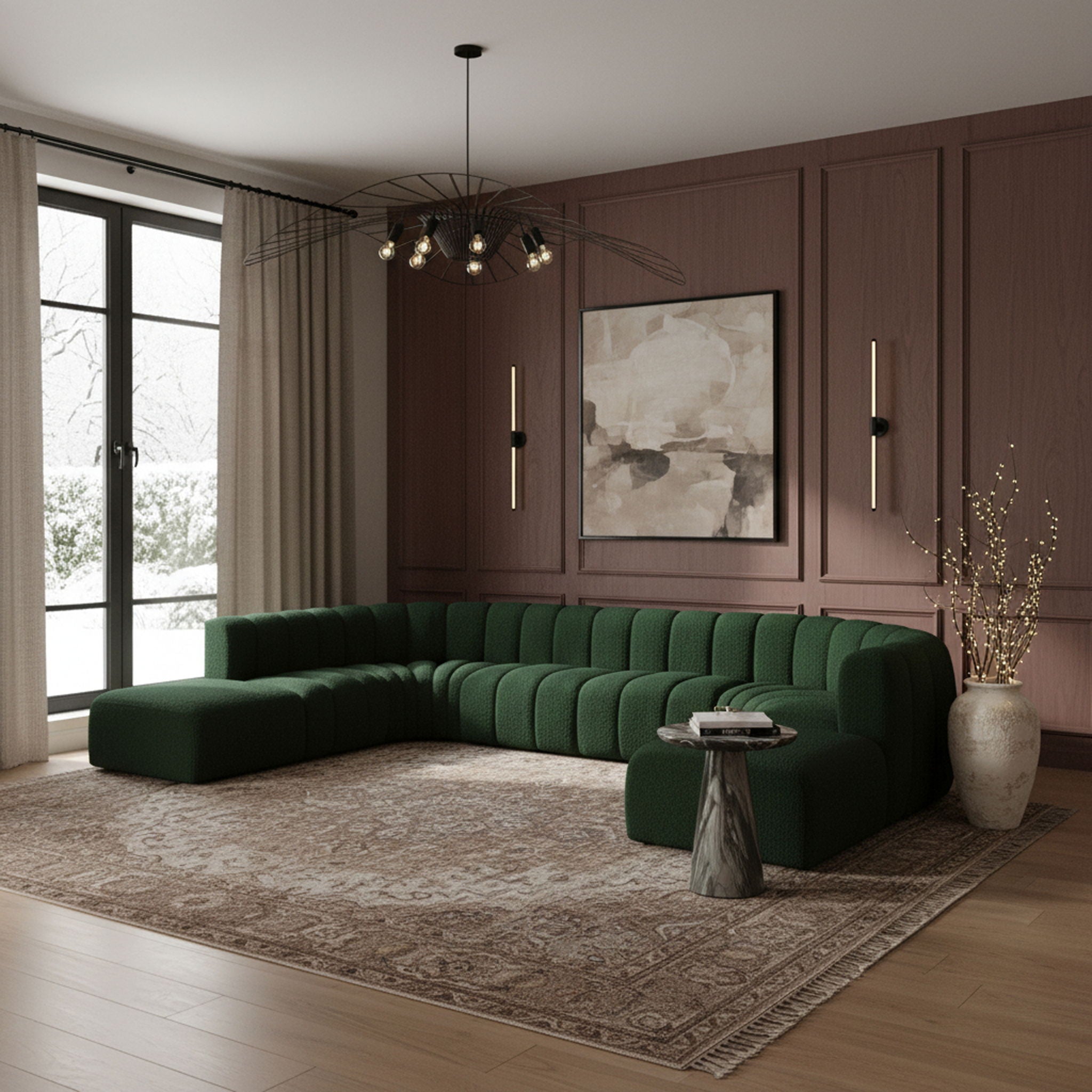 Arc - Boucle Fabric Modular Sectional