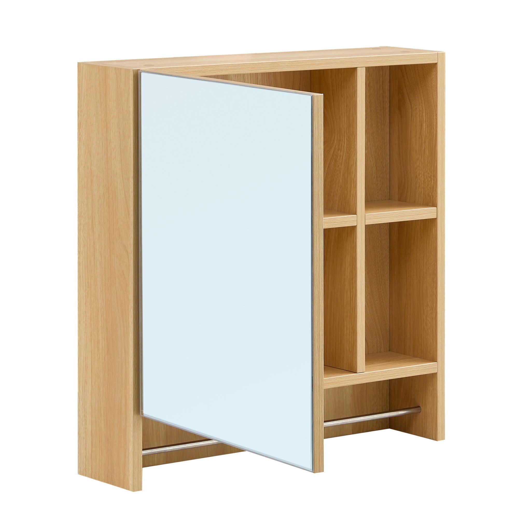 Bathroom Mirror Medicine Cabinet Wall Mounted With Shelves