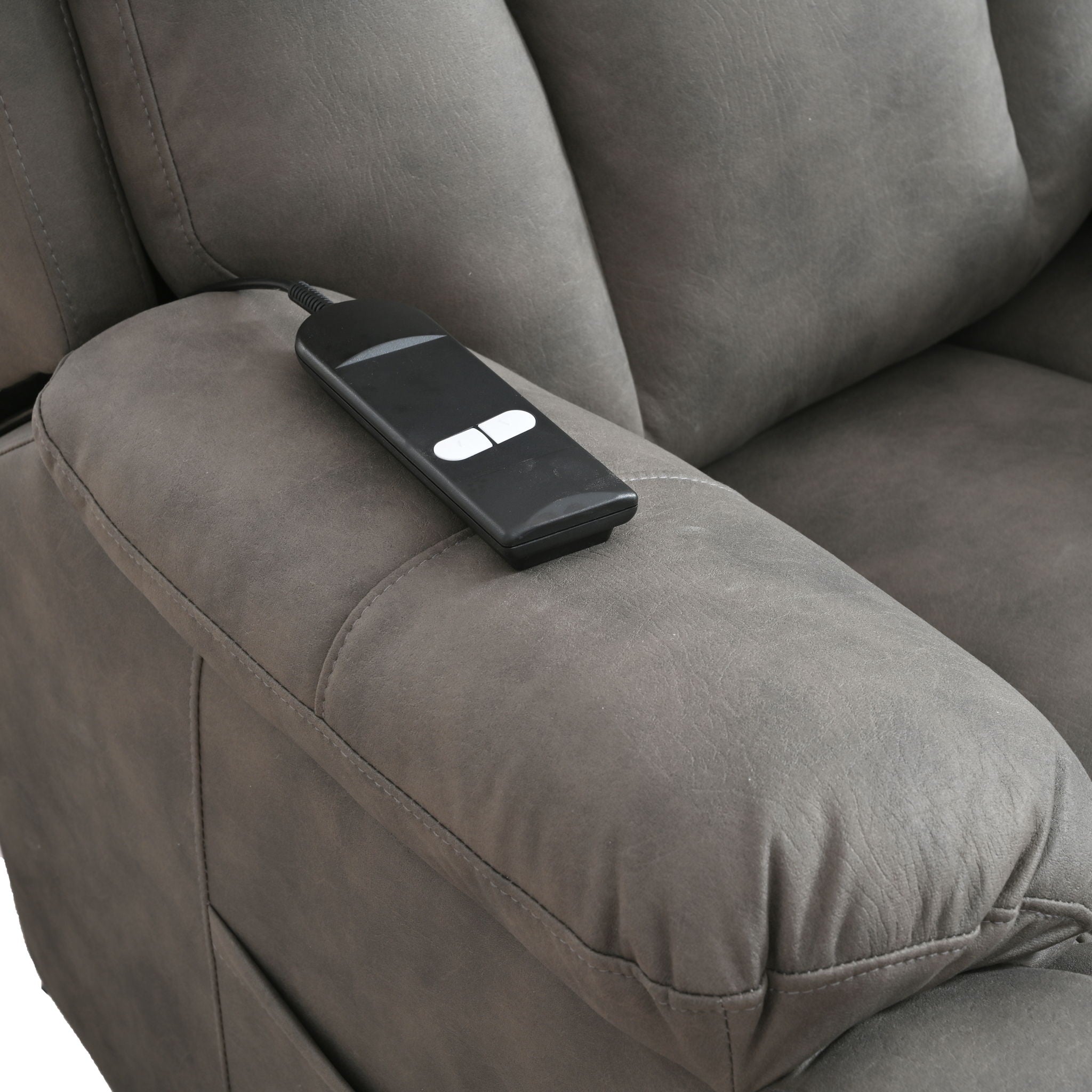 Lift Chair Recliner Power Remote Control Recliner Sofa Relax Soft Chair Anti - Skid Australia Cashmere Fabric Furniture Living Room - Dark Gray