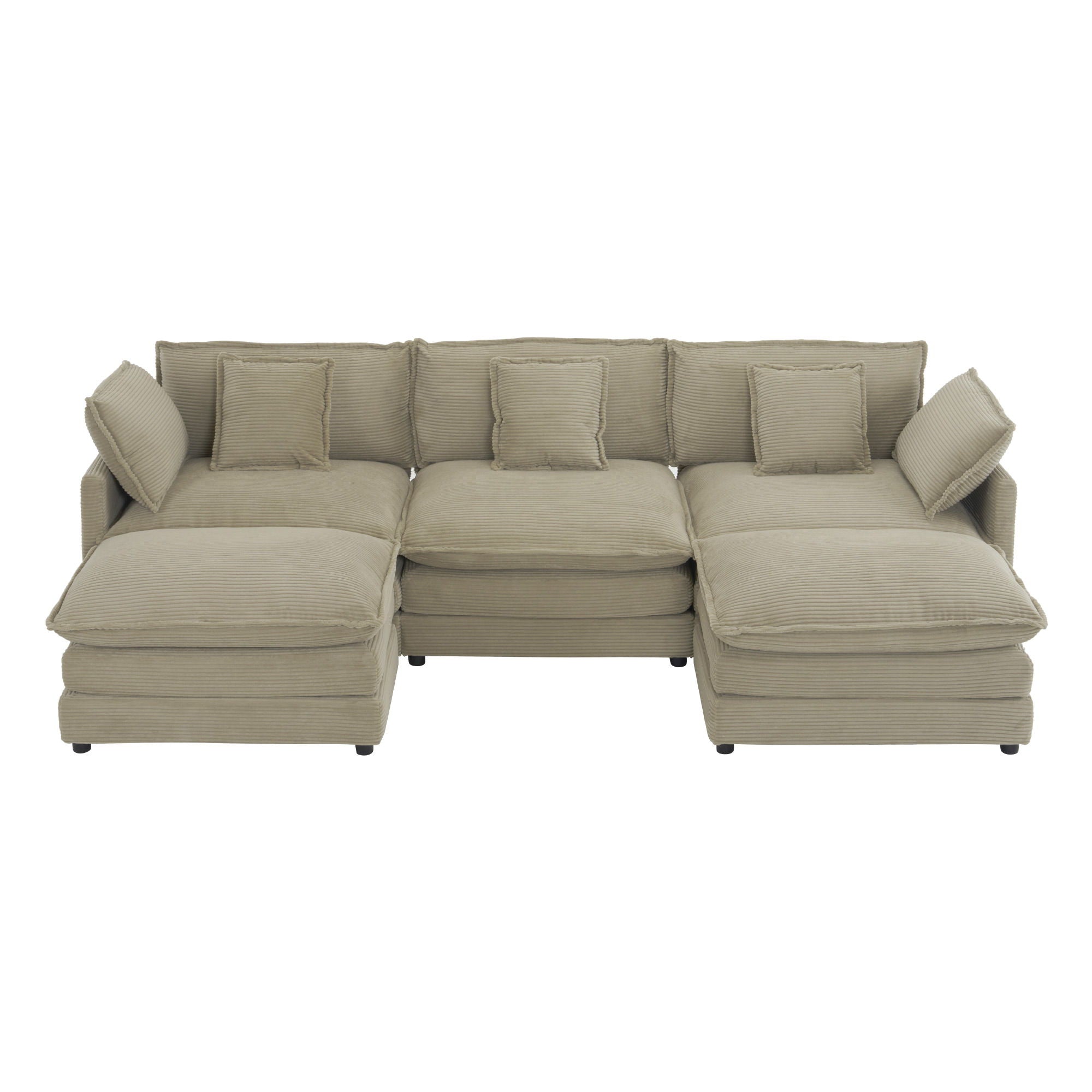 Modern Modular Sectional Sofa With Side Storage Pockets For Living Room