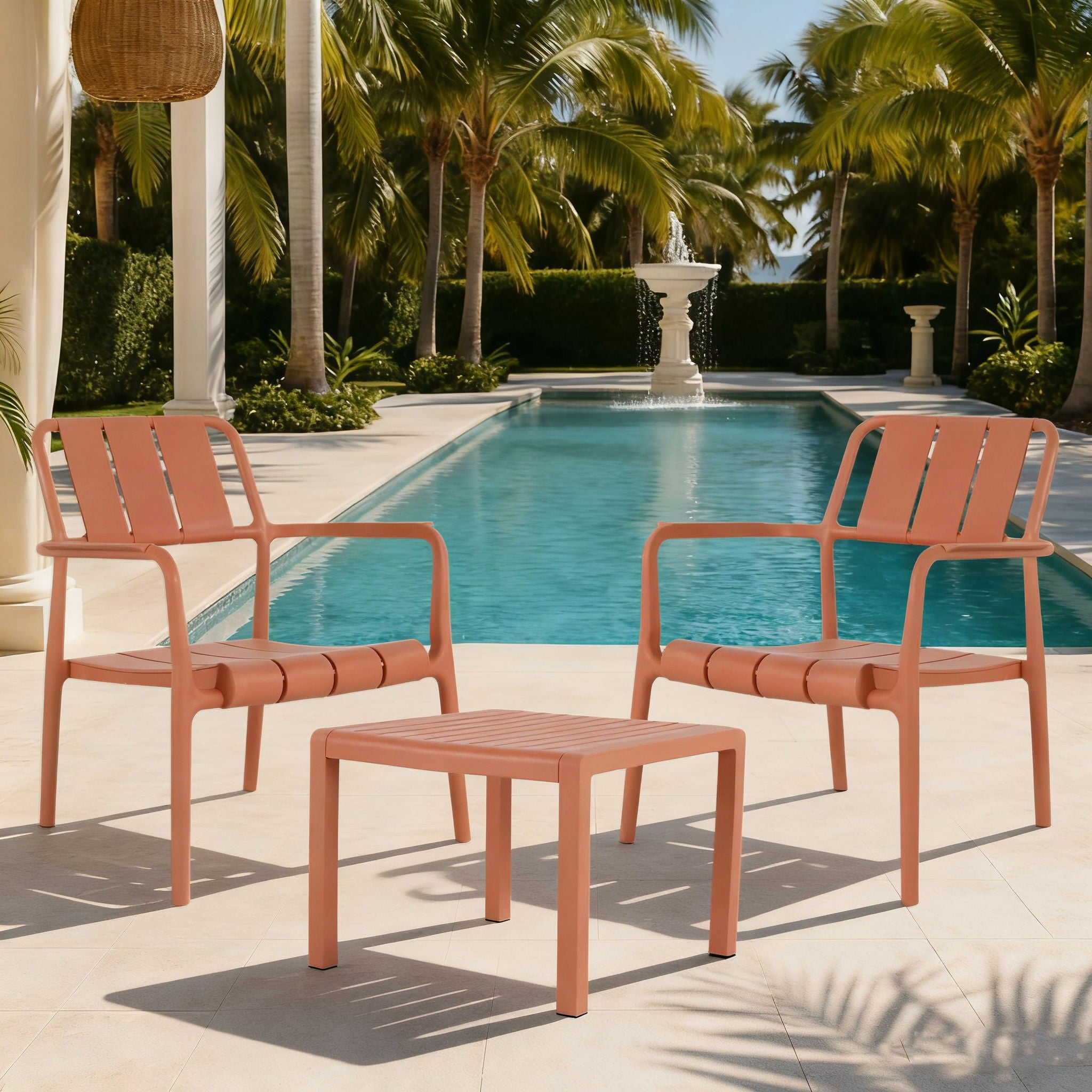 3 Piece Indoor / Outdoor Leisure Table And Chair Set