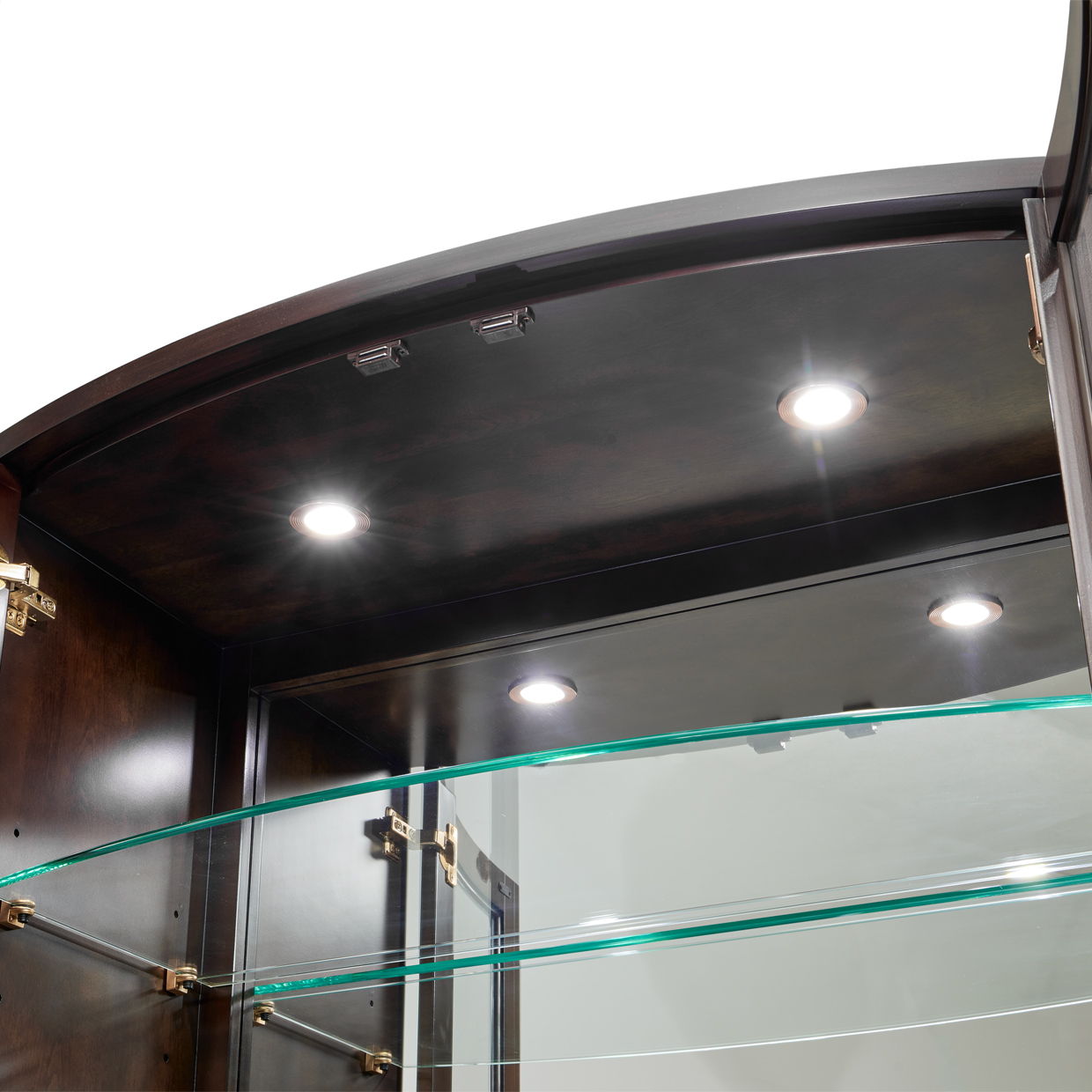 Camellia Field - Display Cabinet - Warm Pecan