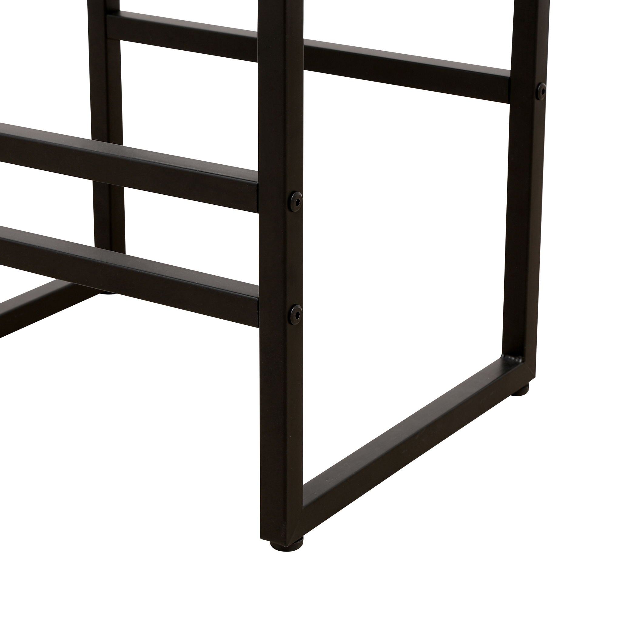 Boho Style Backless Bar Stools (Set of 2) With Paper Rope Woven Seat & Metal Frame For Kitchen Counter