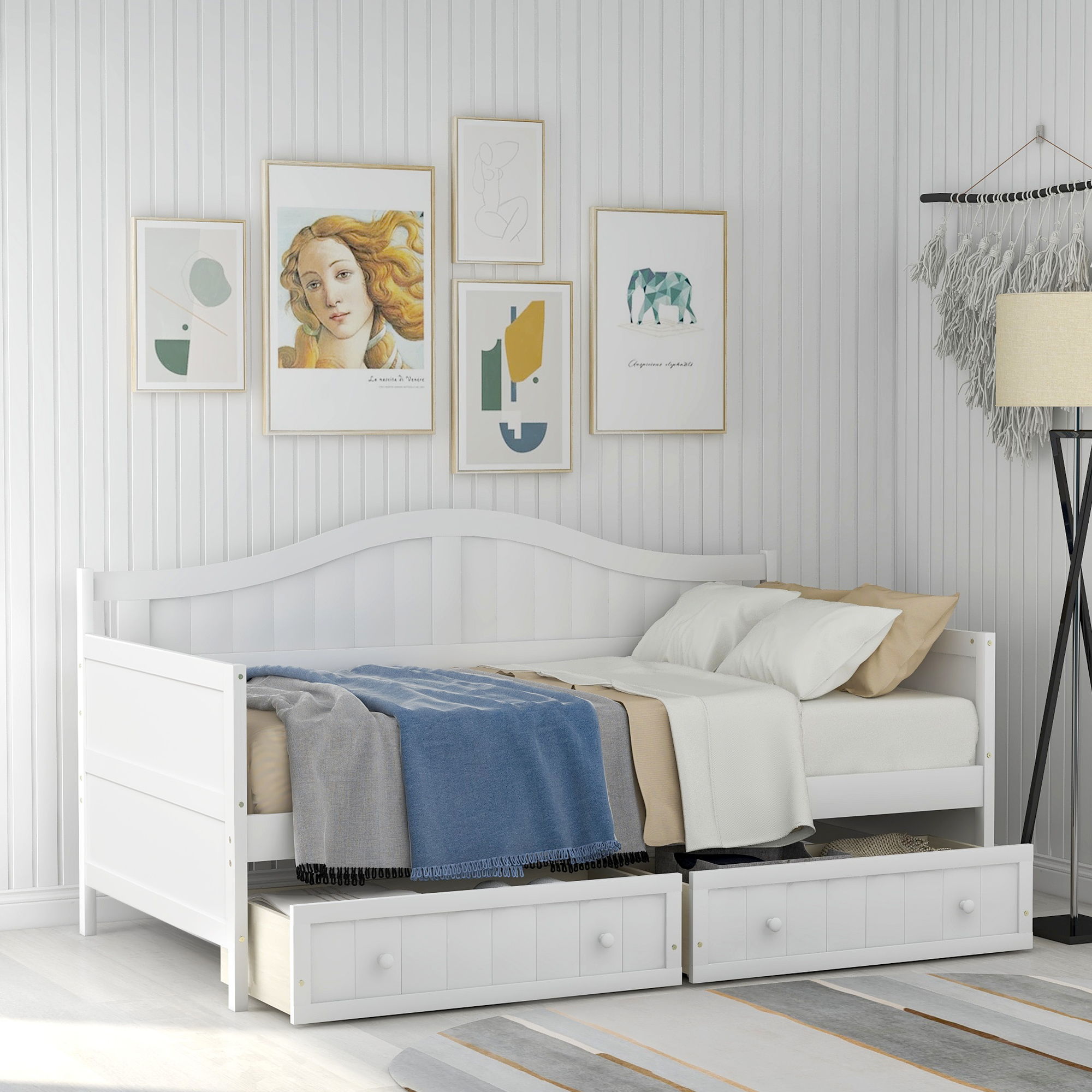 Wooden Daybed, Sofa Bed, No Box Spring Needed
