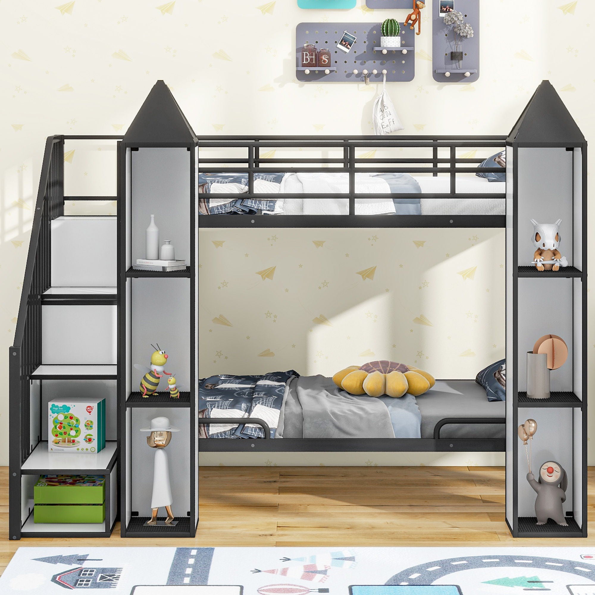 Castle Shaped Bunk Bed With Wardrobe And Storage