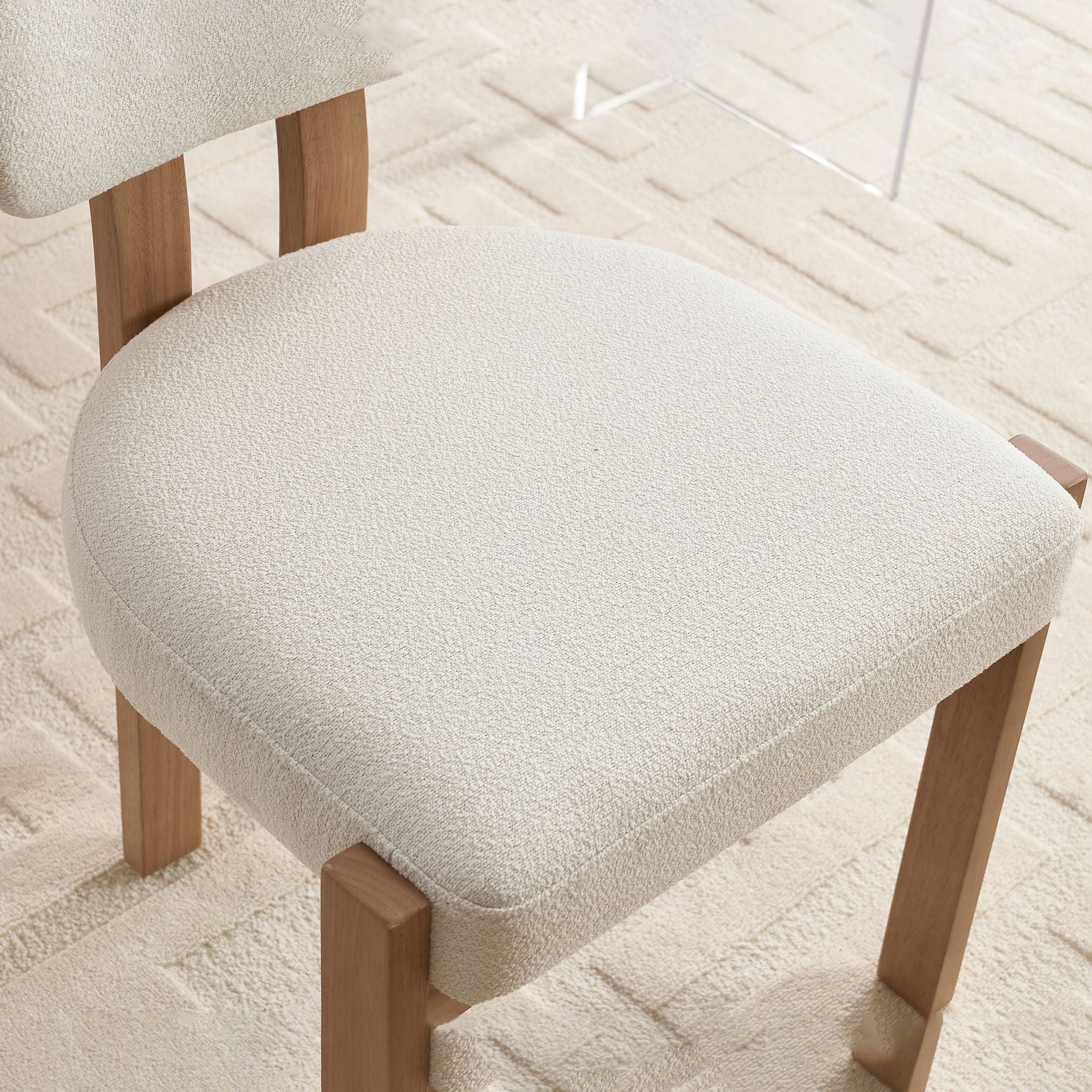 Dining Chairs With Ergonomic Backrest And Adjustable Feet (Set of 2)