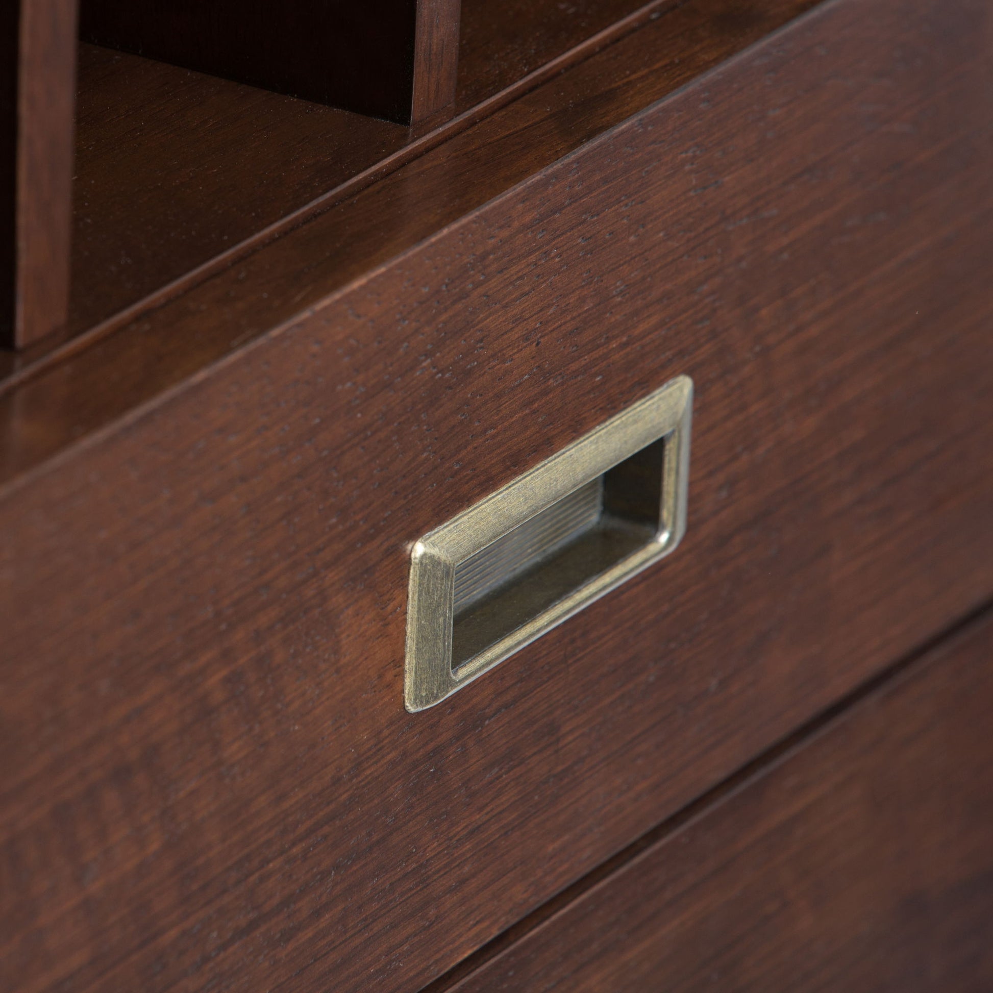 Draper - Mid Century Sideboard Buffet And Wine Rack - Medium Auburn Brown - Best Buy Furniture