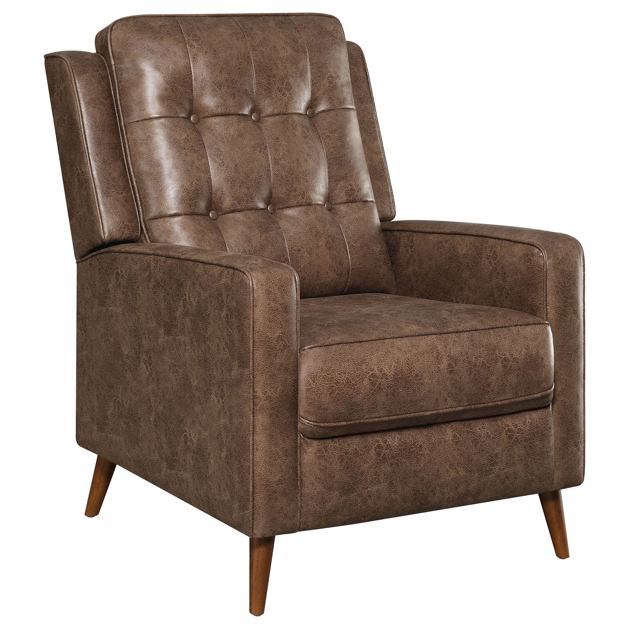 Davidson - Upholstered Tufted Push Back Recliner - Brown