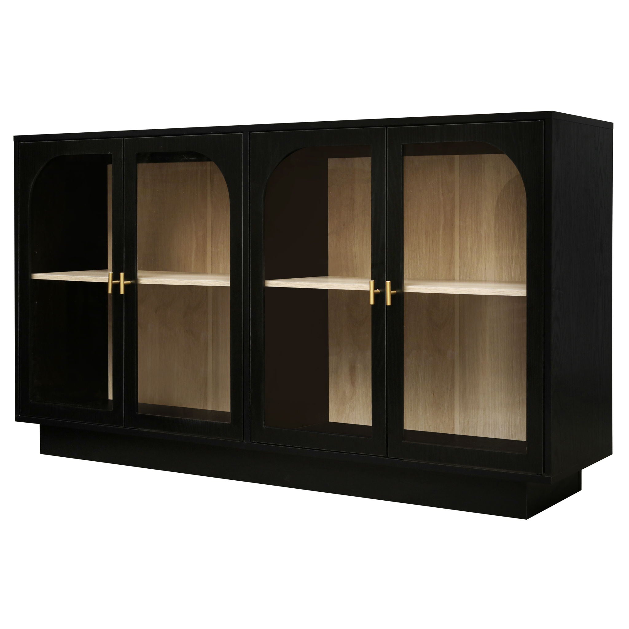 Storage Cabinet With Door For Living Room, Dining Room - Black