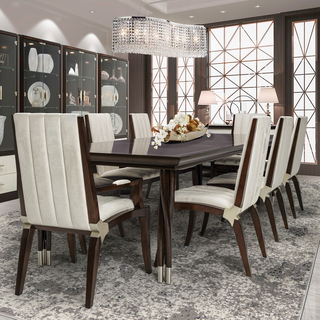 Paris Chic - Rectangular Dining Table - Espresso Brown