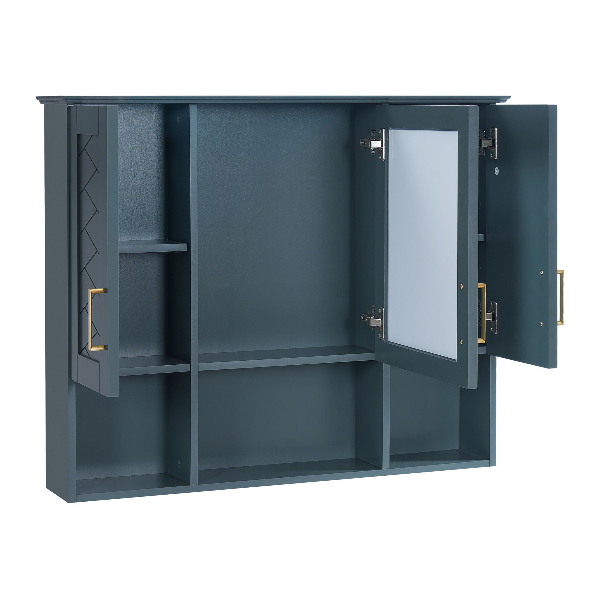 Modern Wall Mounted Medicine Cabinet With Adjustable Shelves, Soft Close Doors, High Define Mirror