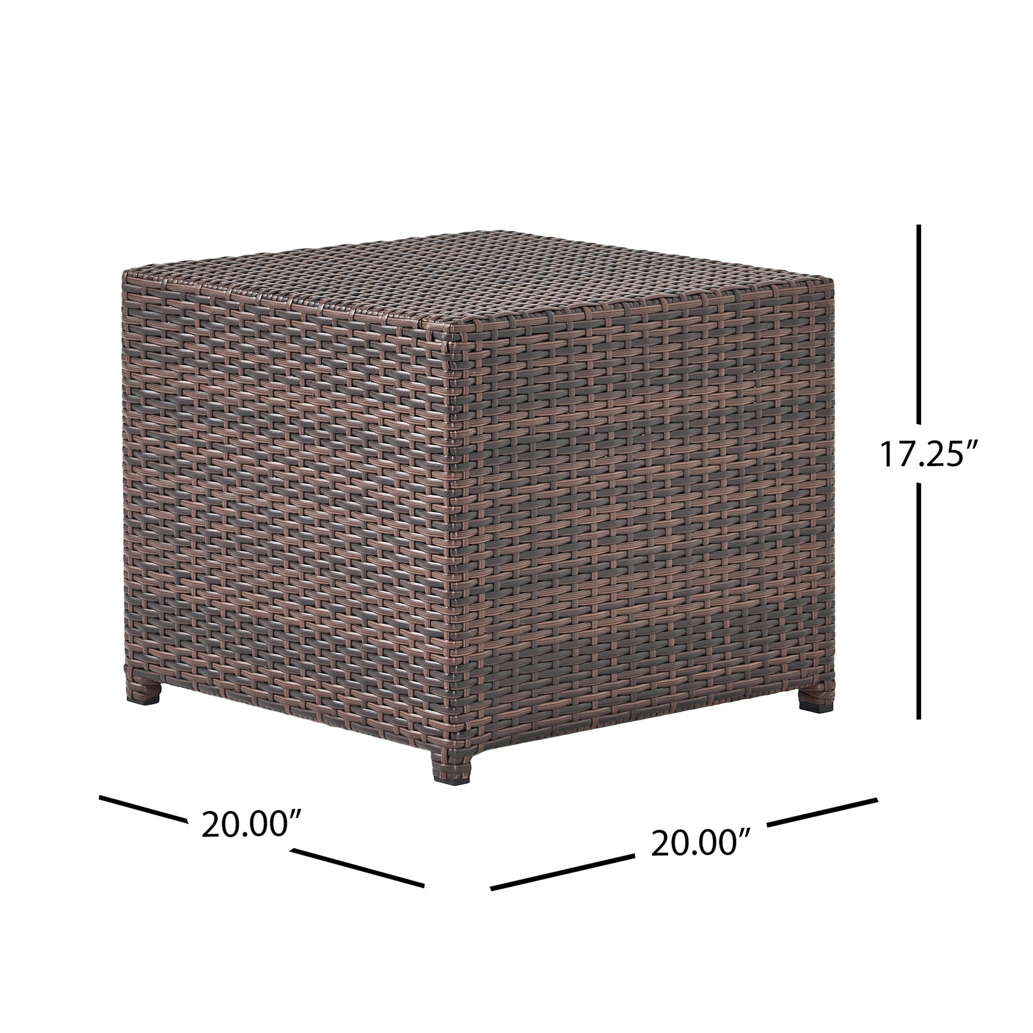 Lido - 3 Pieces Table Set - Brown Multi