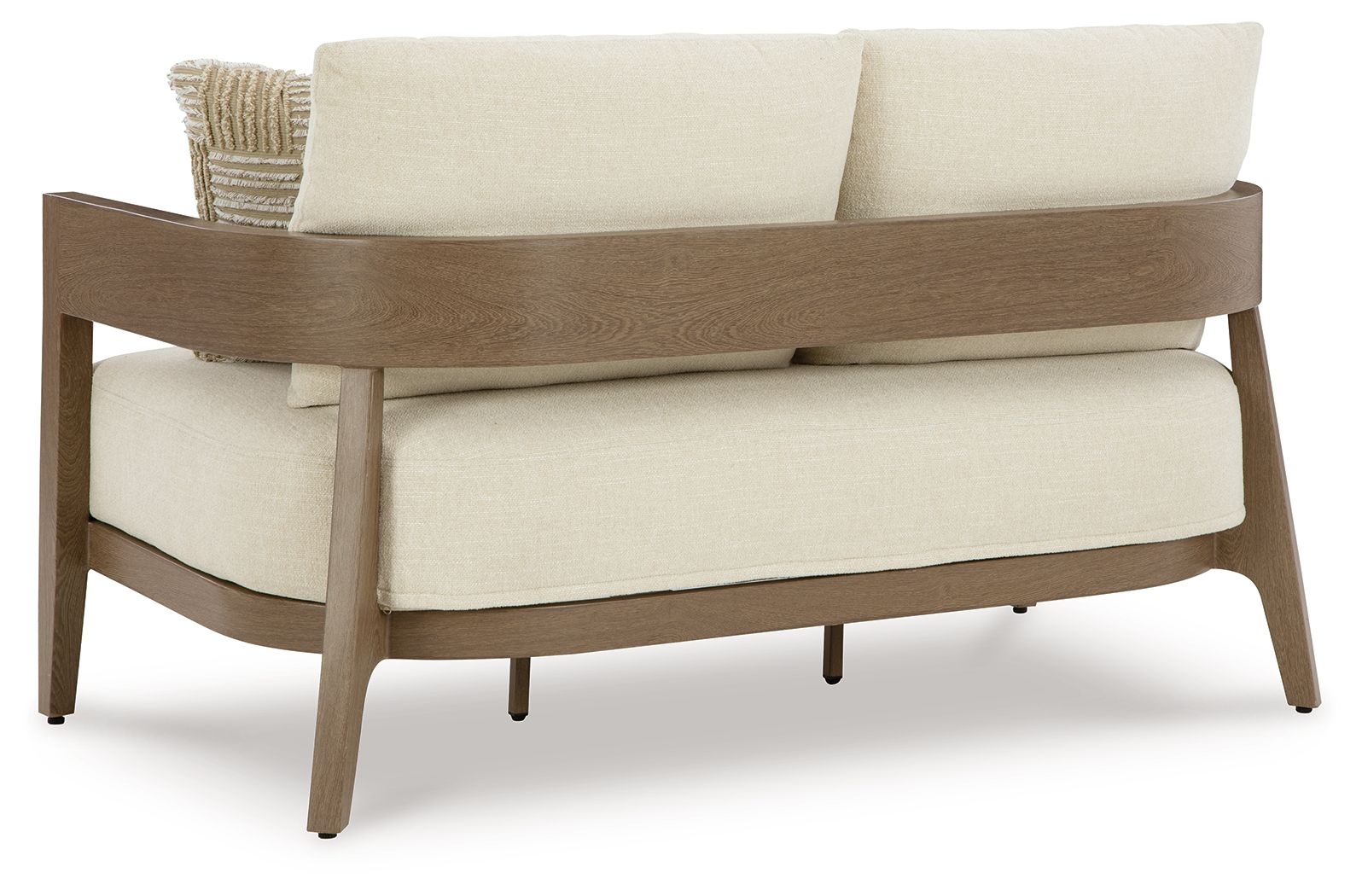 Serene Bay - Loveseat With Cushion - Dark Brown / White - Best Buy Furniture