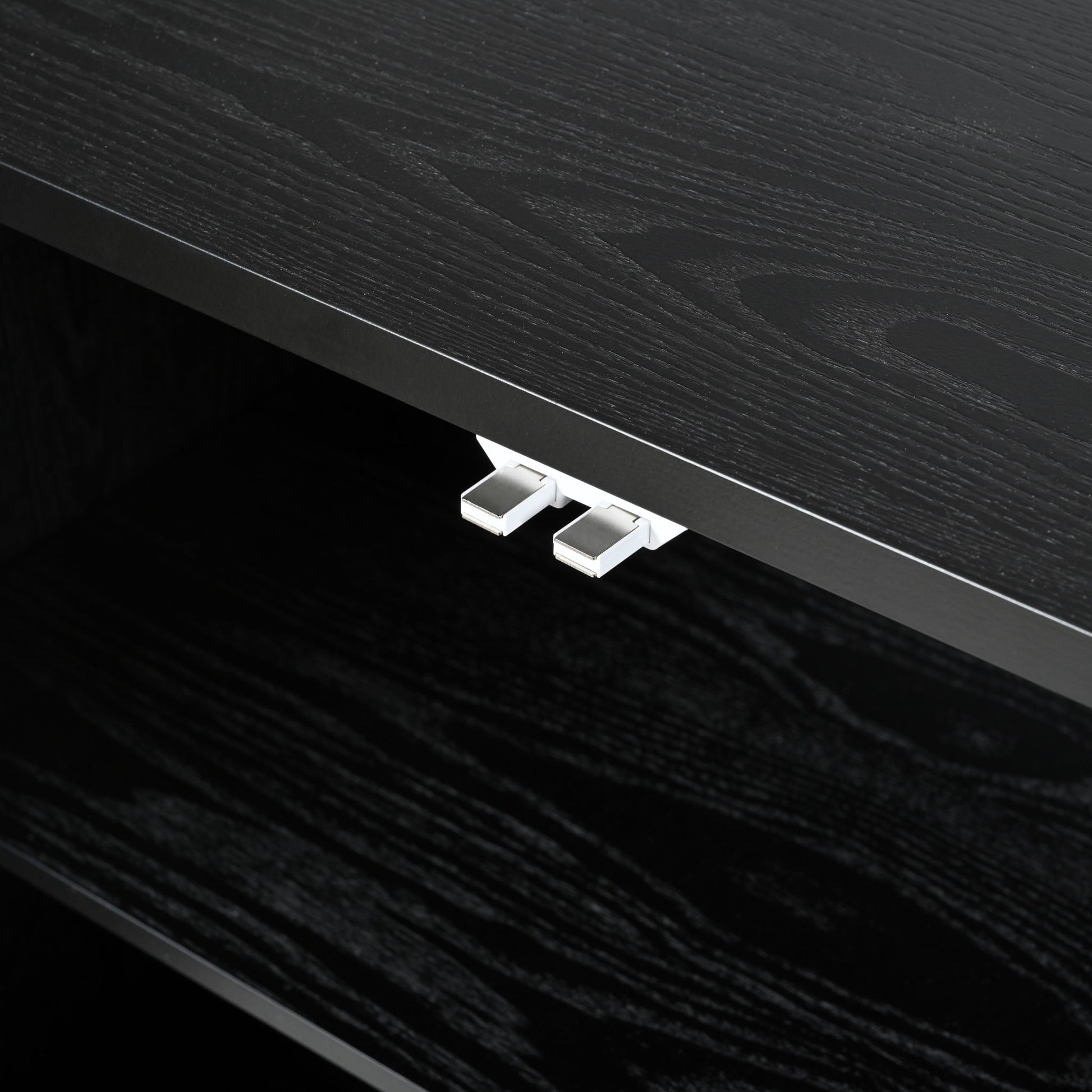 Stylish Storage Cabinet Sideboard With Unique Geometric Circle Door Design - Black - Best Buy Furniture