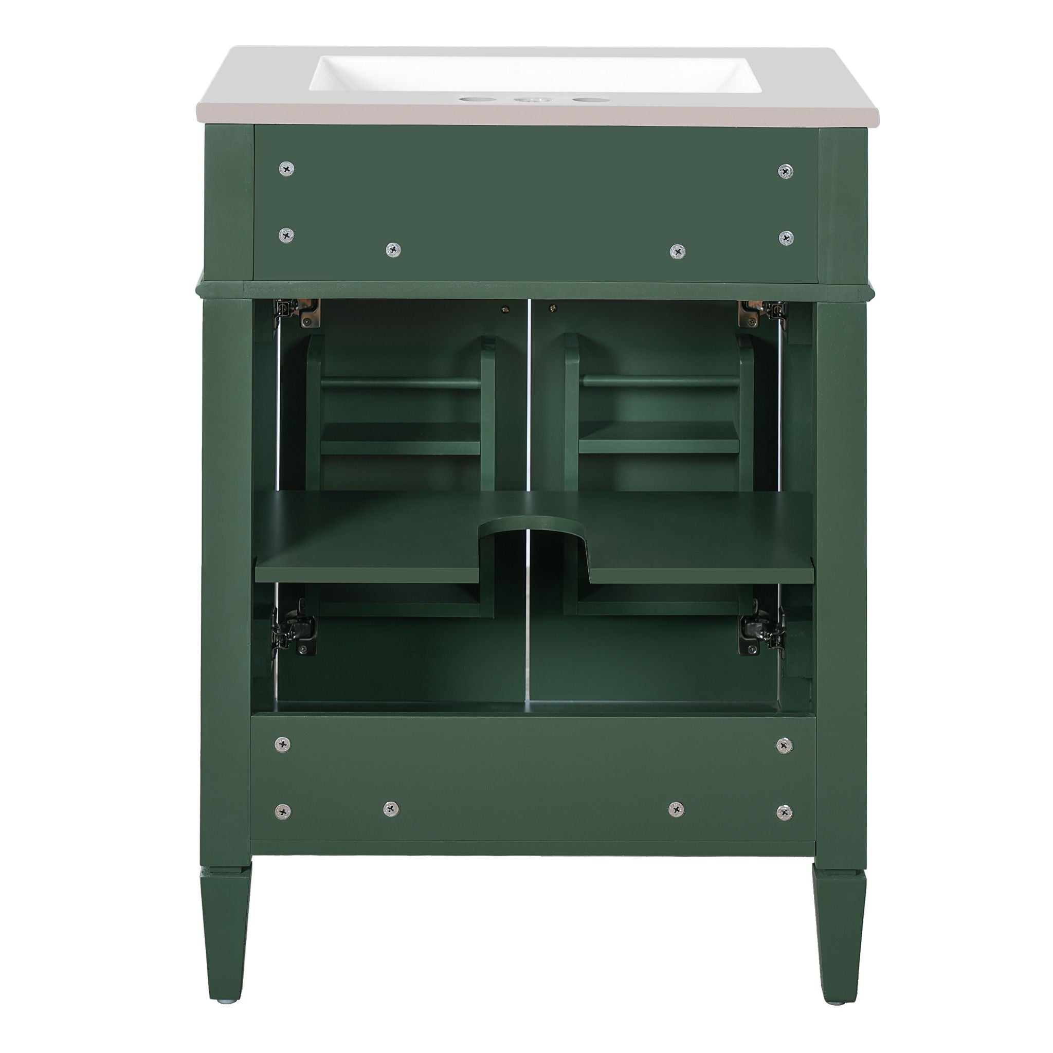 Bathroom Vanity With 2 Doors And Tip Out Drawer, Soft Closing Hinges