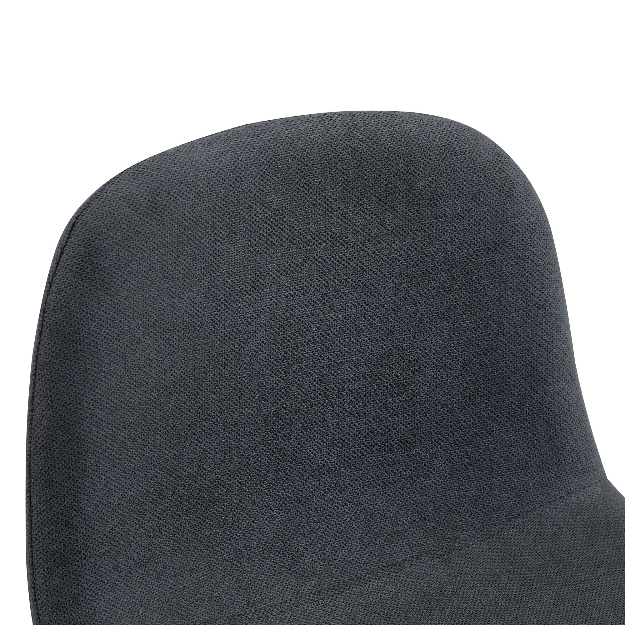 Modern Black Pu Bar Chair Rounded Backrest (Set of 2)