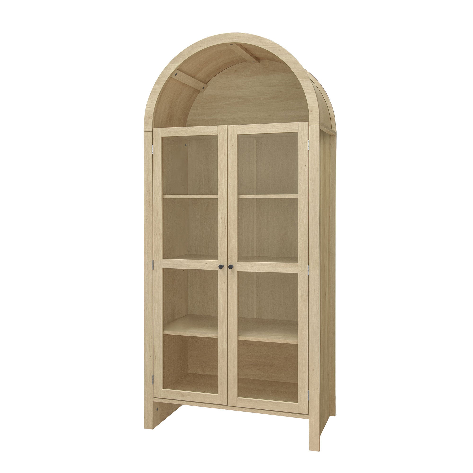 70.28" Tall Arched Kitchen Pantry Cabinet
