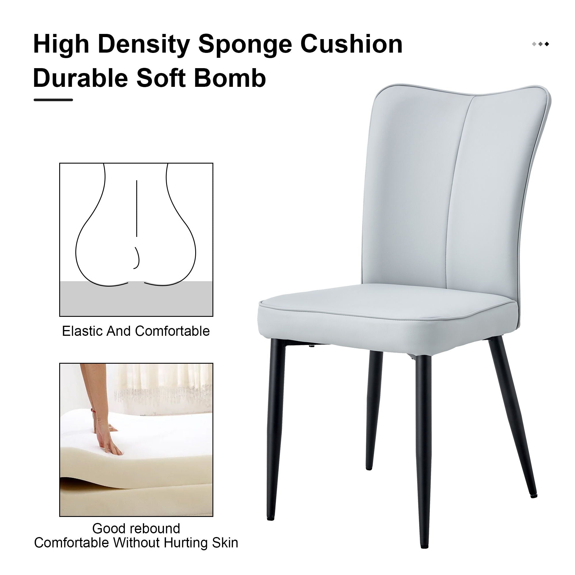 Modern Minimalist Dining Chairs (Set of 2)
