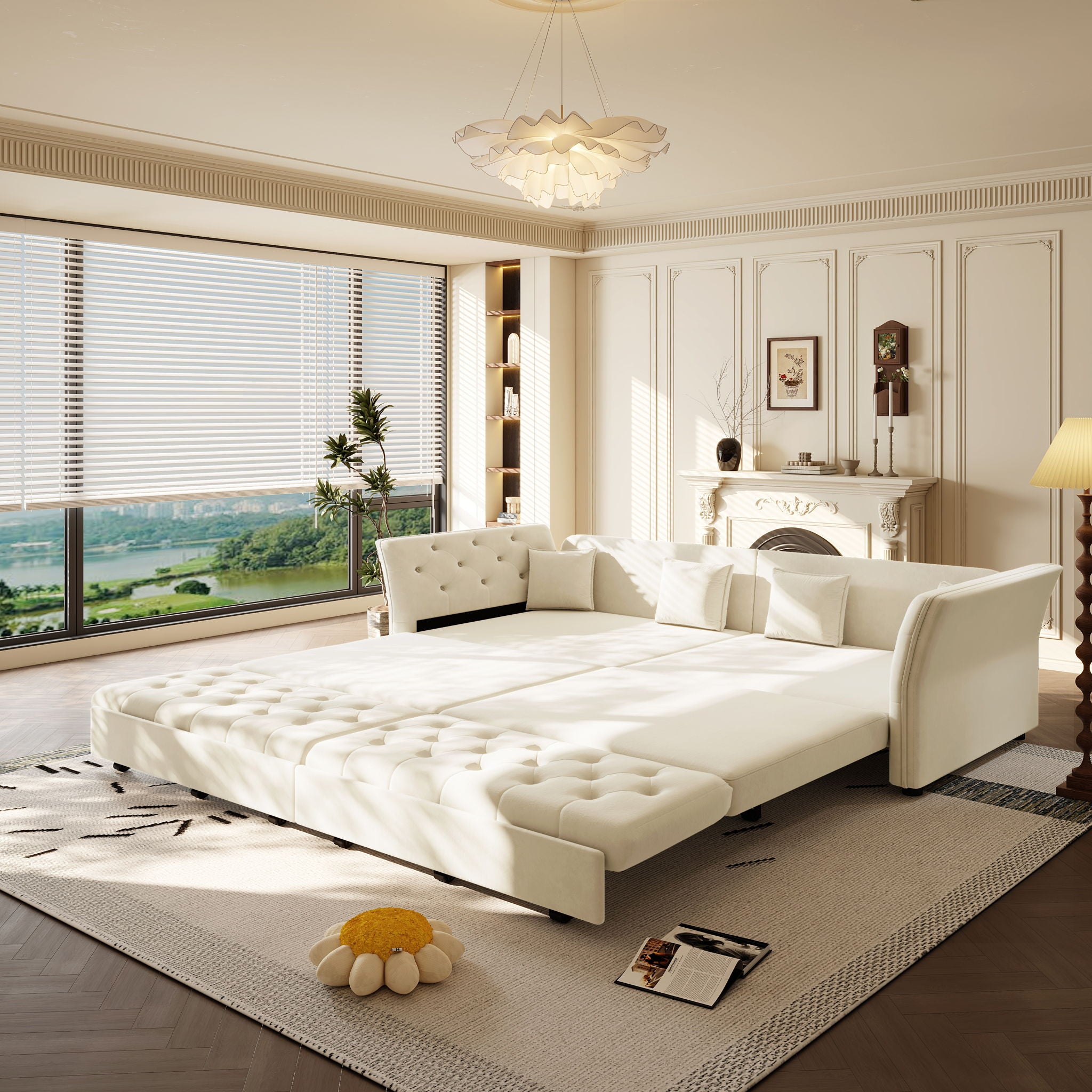 Oversize Pull Out Sofa Bed For Living Room