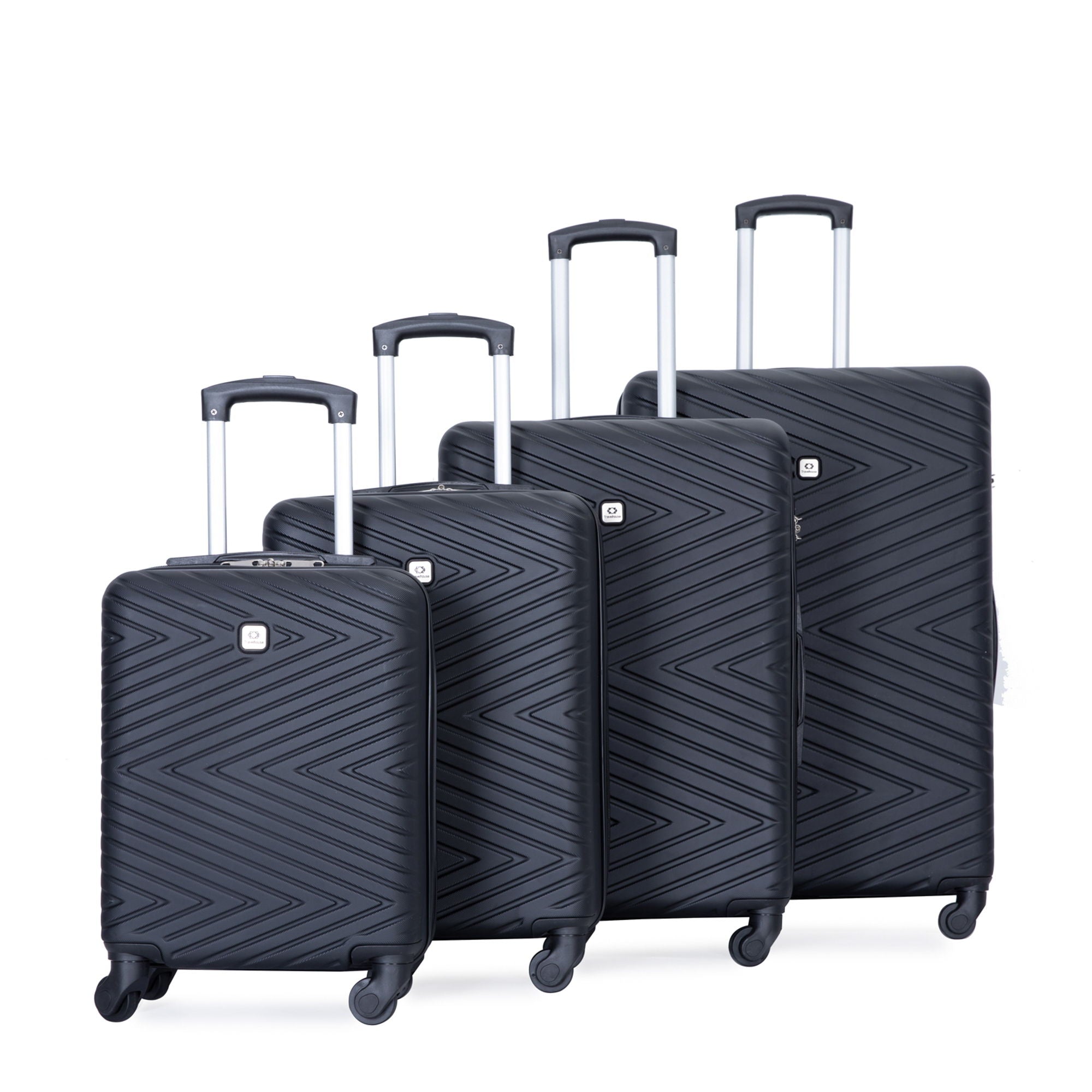 Luggage 4 Piece Lightweight Suitcase With Rotating Wheels With Tsa Lock,