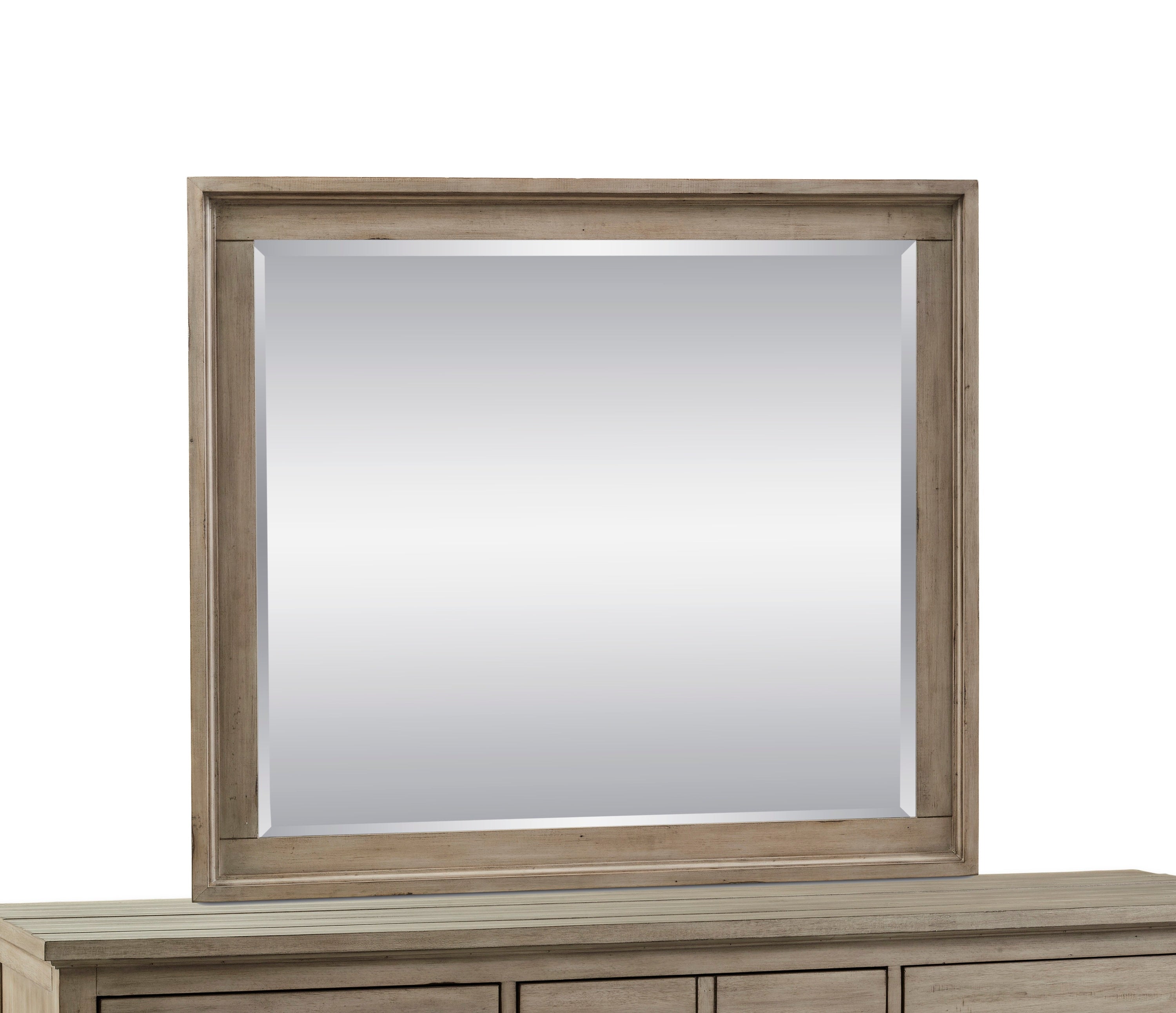 43" Orchard Grey Beveled Mirror