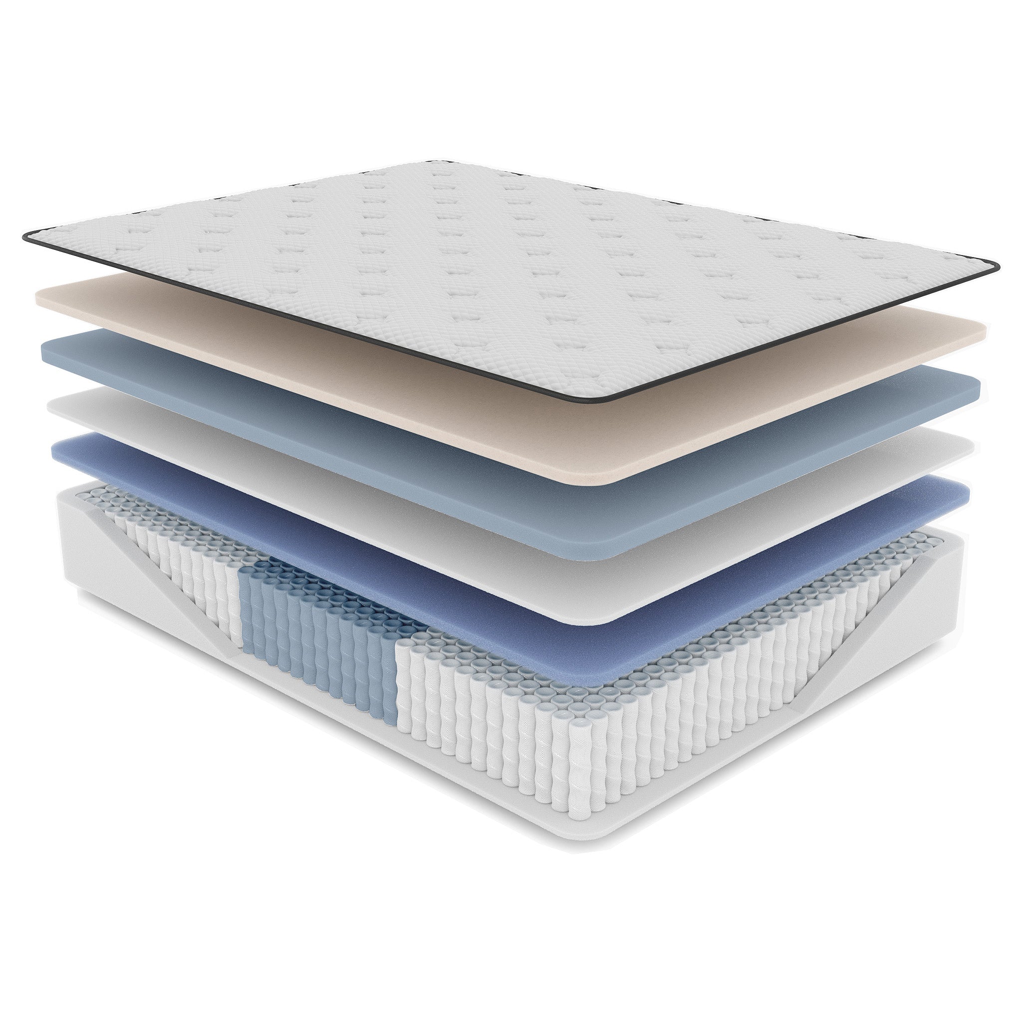 Diamond Hughes Full Size Latex Hybrid Mattress with Euro-Top 14.5" Medium Feel