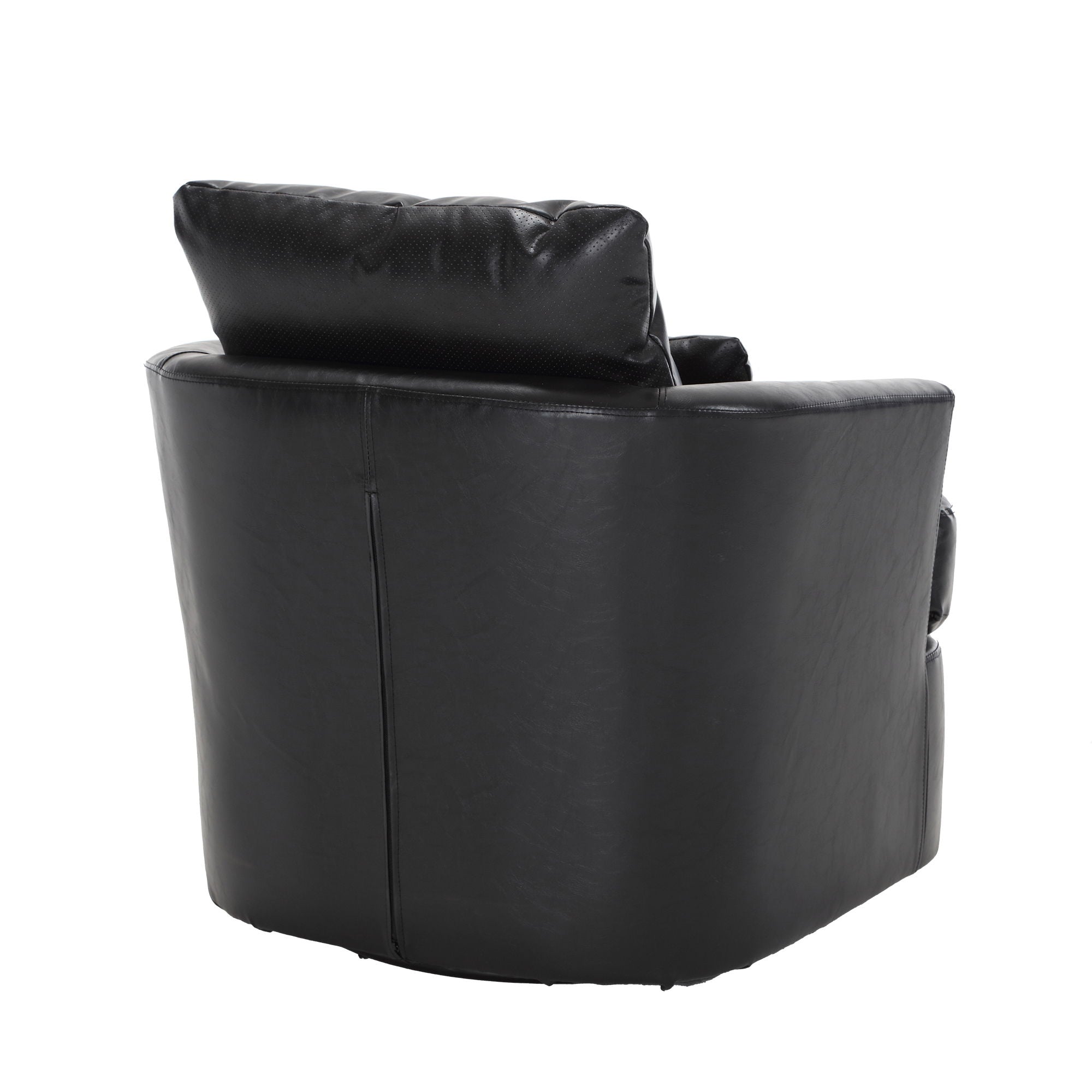 Modern Barrel Comfy Round Accent Sofa Chair, 360 Degree Swivel