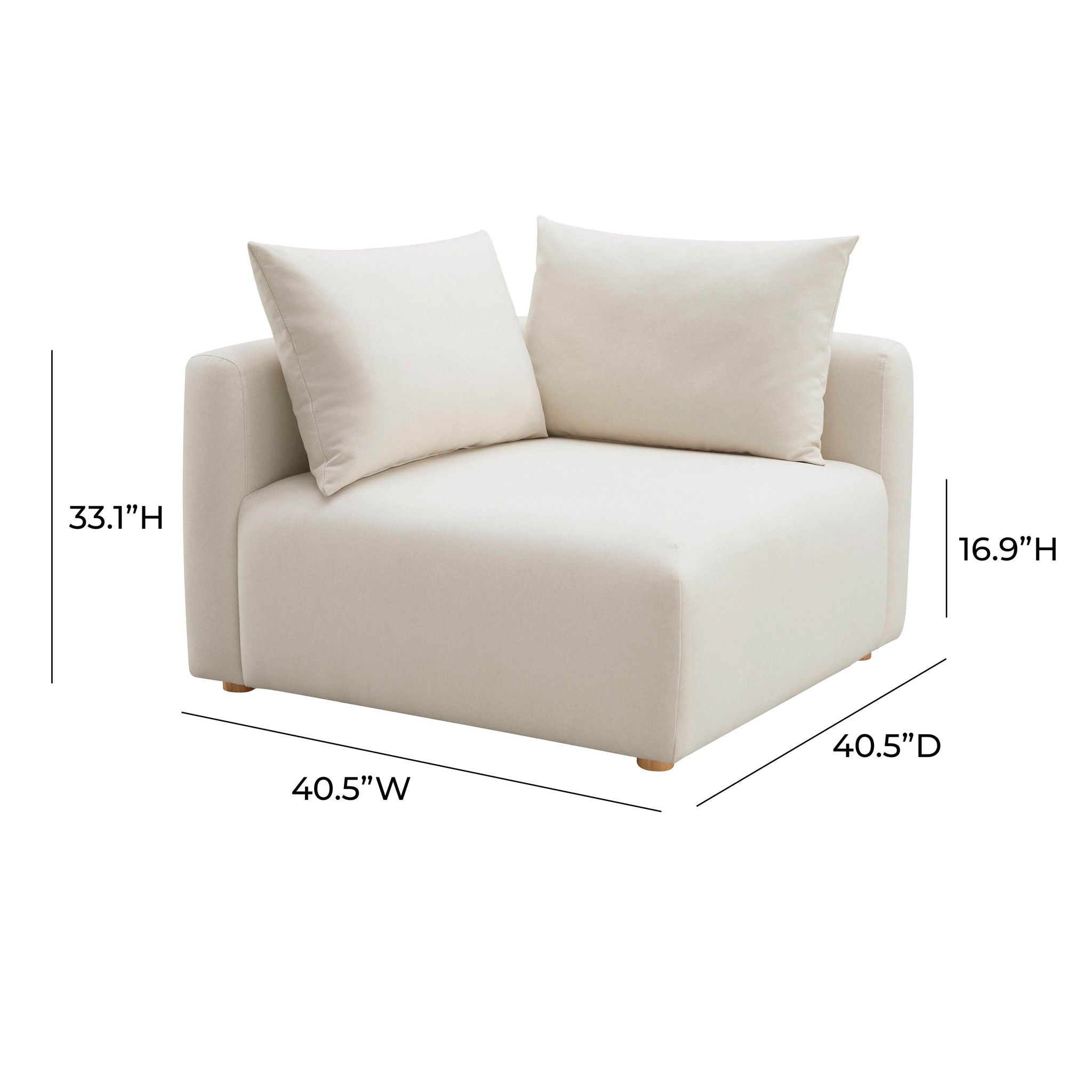 Hangover - Linen Modular Corner Chair - Cream