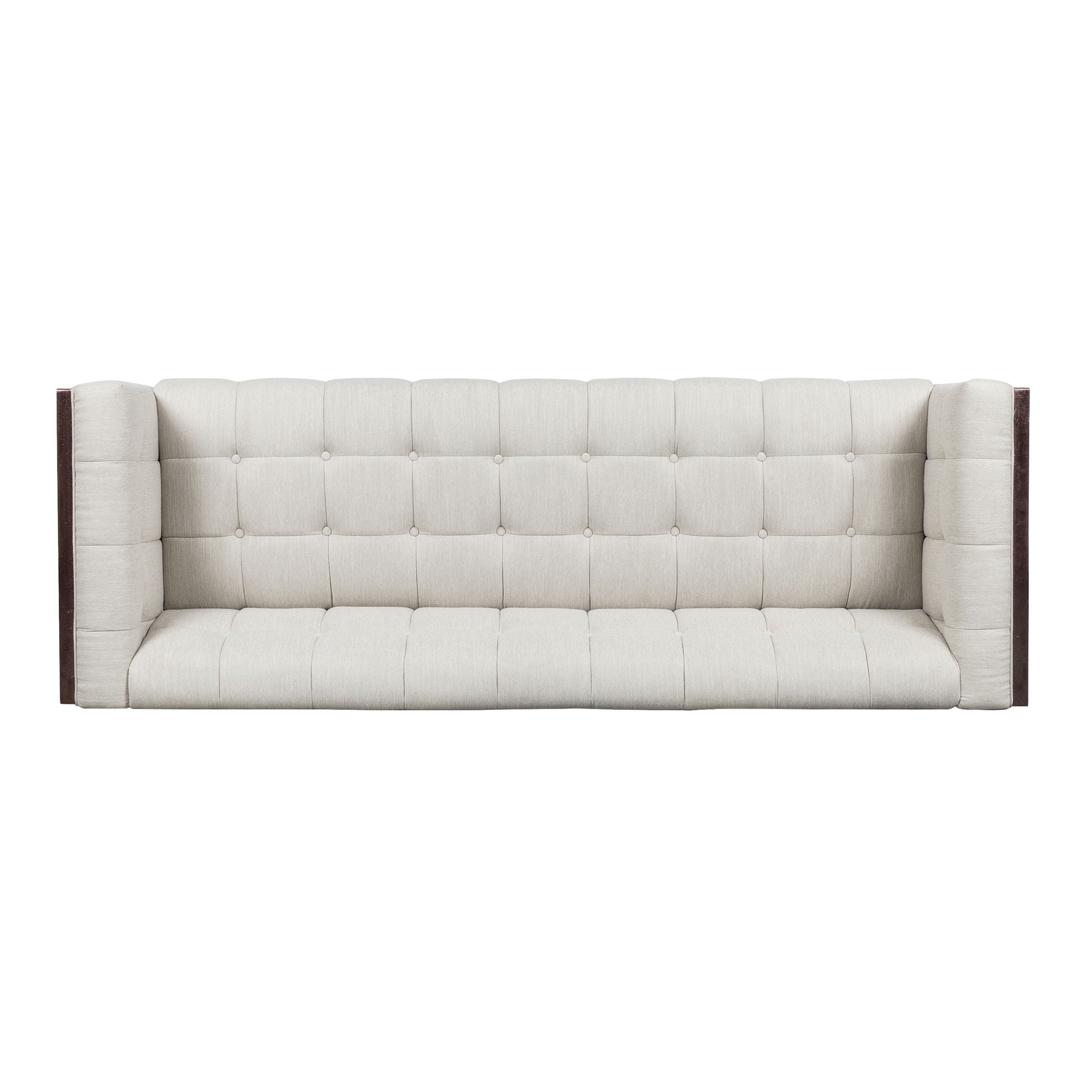 Contemporary Mid-Century Charm 3 Seater Sofa With Button Tufted Waffle Stitching