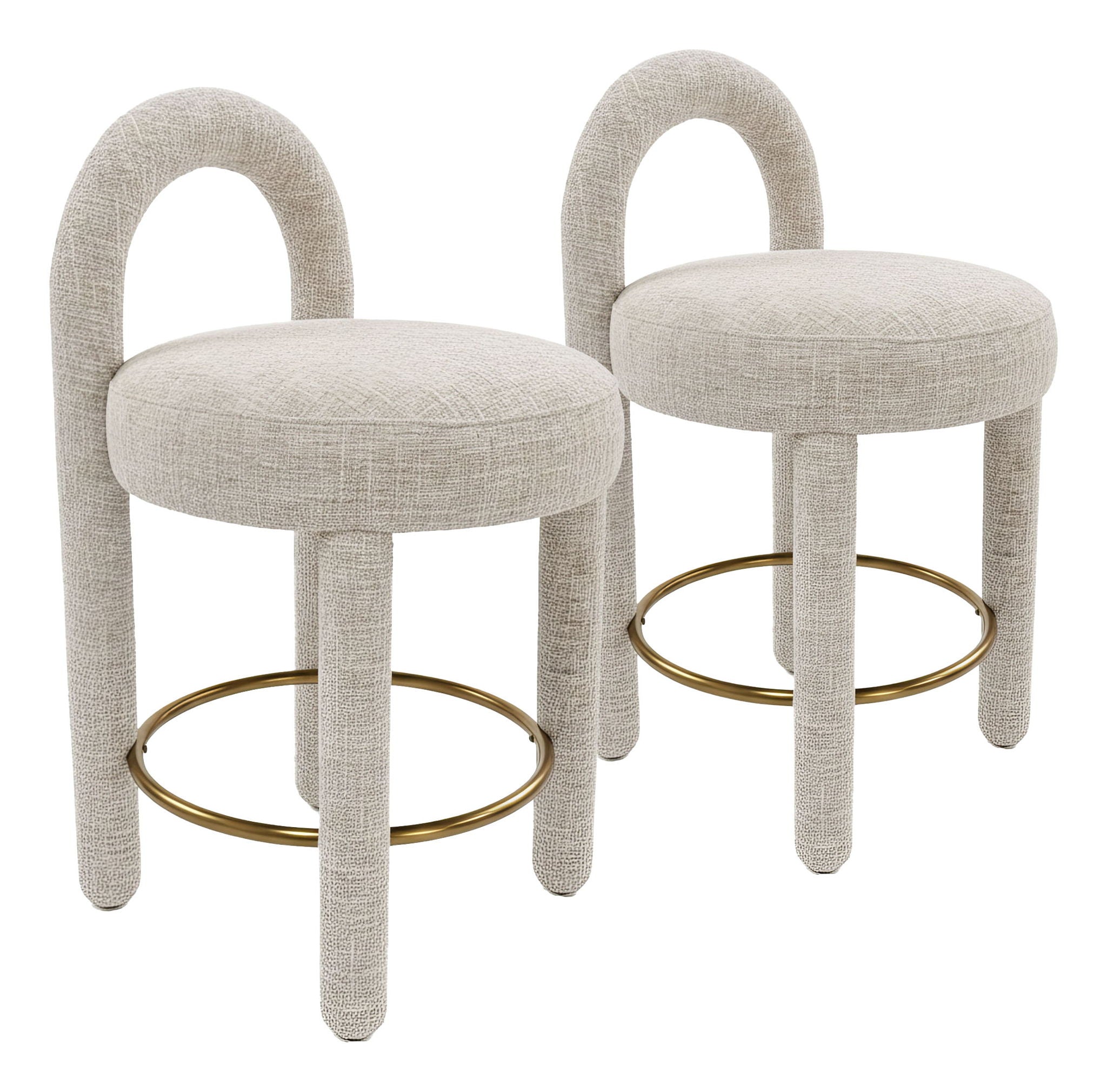 Curco - Counter Stool (Set of 2) - Gray