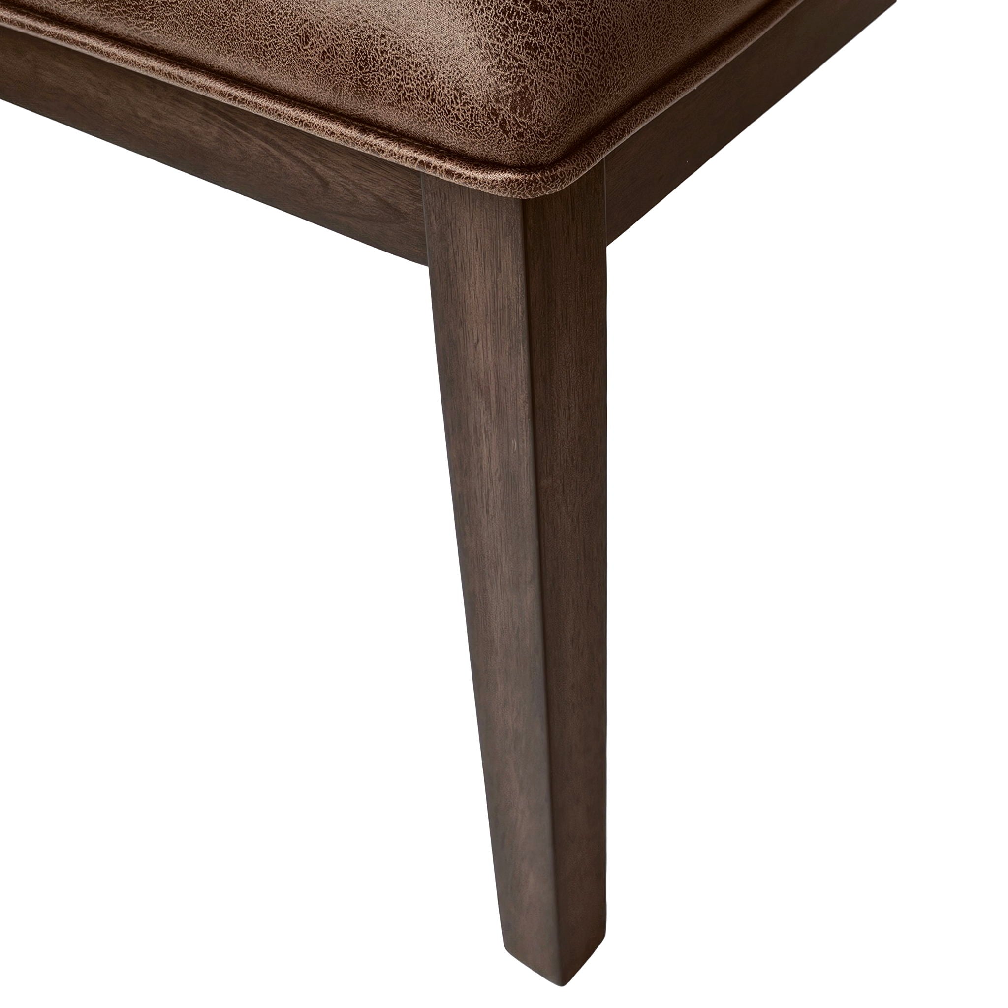 Farmhouse Style Indoor Wood Dining Set With 6 Chairs And Dining Table - Brown