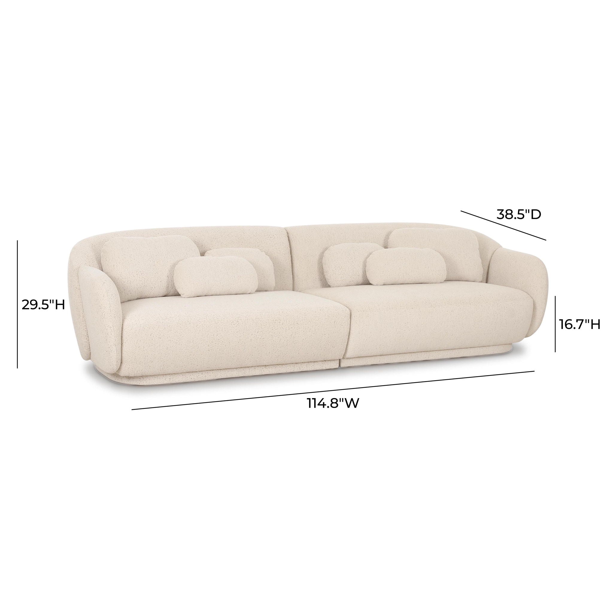 Misty - Modular 4-Seater Sofa - Cream