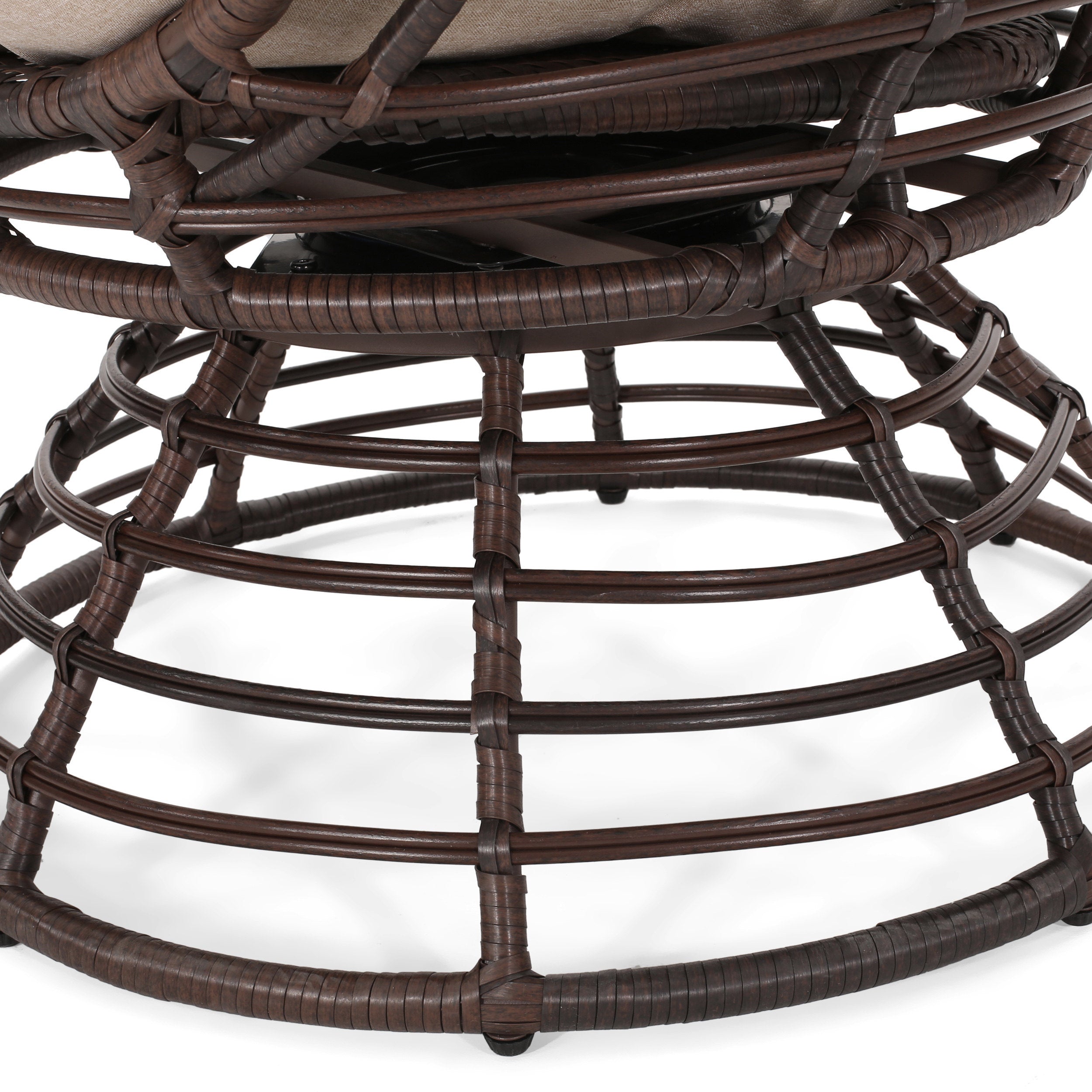 Robertson Handwoven Swivel Wicker Egg Chair